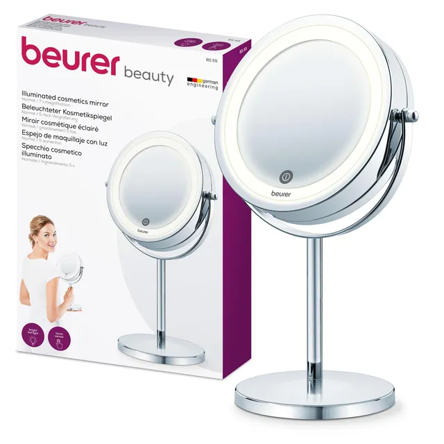 beurer-bs-55-espejo-de-maquillaje-iluminado-con-18-leds-aumento-x7-apagado-autom image 1
