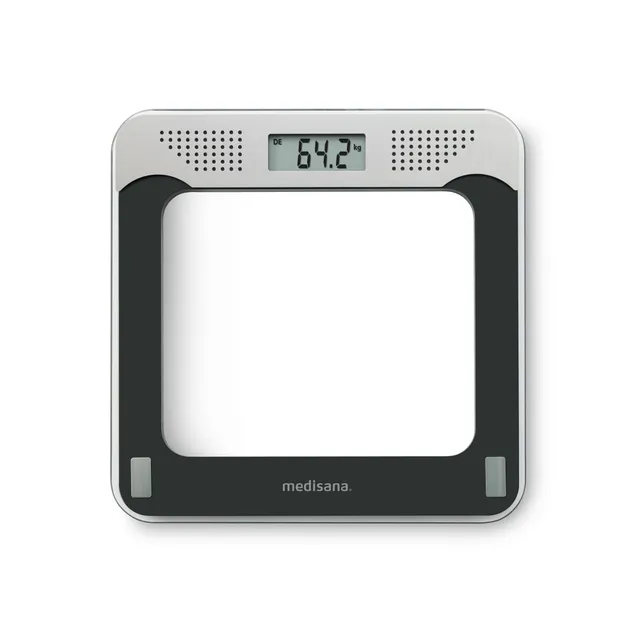 medisana-ps-425-b-scula-digital-de-ba-o-con-salida-de-voz-en-4-idiomas-vidrio-de image 1