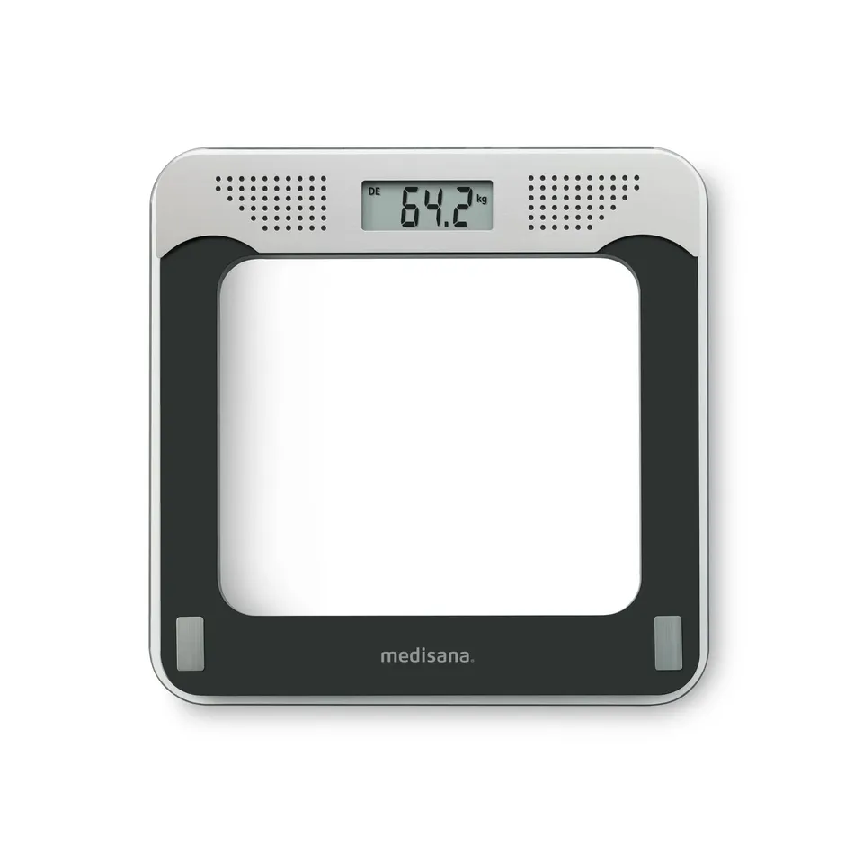 medisana-ps-425-b-scula-digital-de-ba-o-con-salida-de-voz-en-4-idiomas-vidrio-de image 1