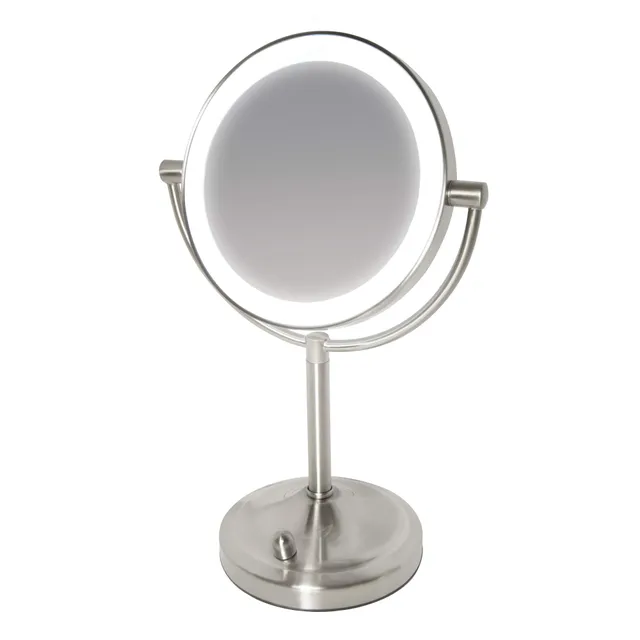 homedics-beauty-espejo-de-maquillaje-de-doble-cara-con-led-regulable-aumento-1x- image 1