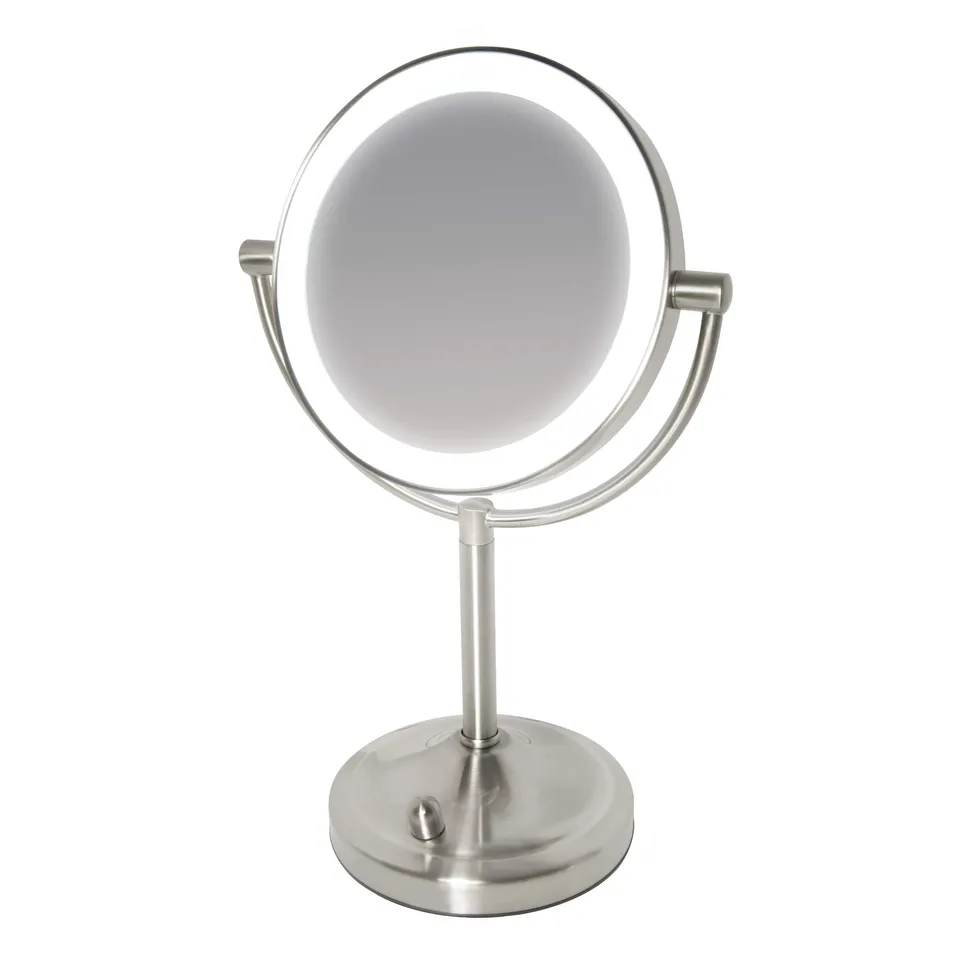 homedics-beauty-espejo-de-maquillaje-de-doble-cara-con-led-regulable-aumento-1x- image 1