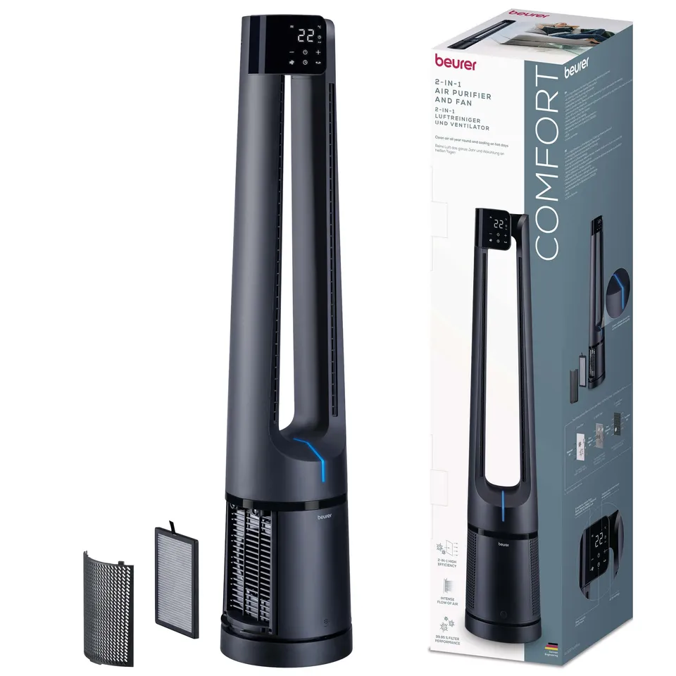 beurer-lv-500-pureflow-ventilador-y-purificador-de-aire-2-en-1-con-filtro-hepa-h image 1
