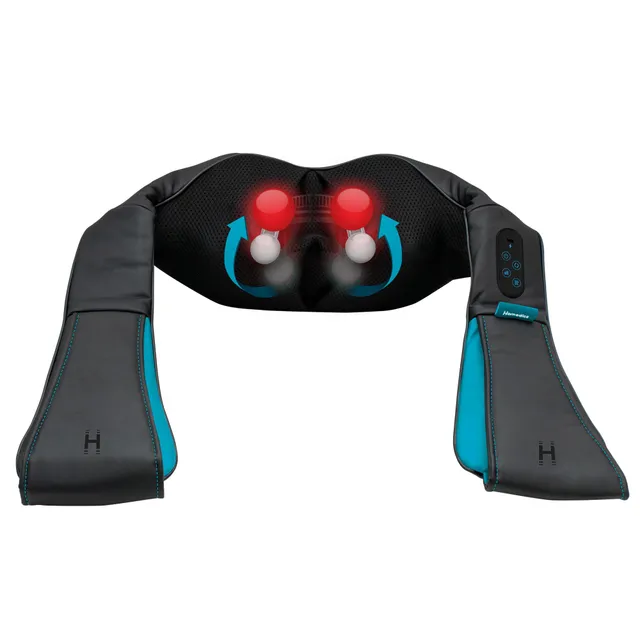 homedics-masajeador-de-cuello-shiatsu-sin-cable-con-calor-4-nodos-de-masaje-3-in image 1