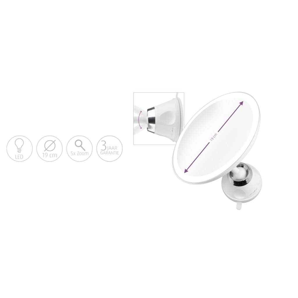 medisana-cm-850-espejo-cosm-tico-2-en-1-con-iluminaci-n-led-y-aumento-5x-ventosa image 3