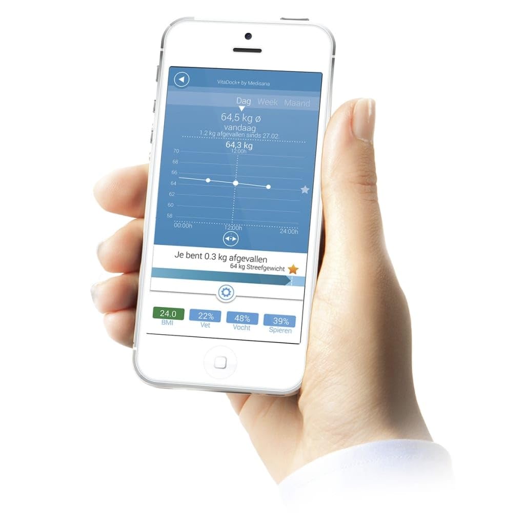 medisana-bs-445-b-scula-digital-de-an-lisis-corporal-con-app-vitadock-mide-grasa image 3
