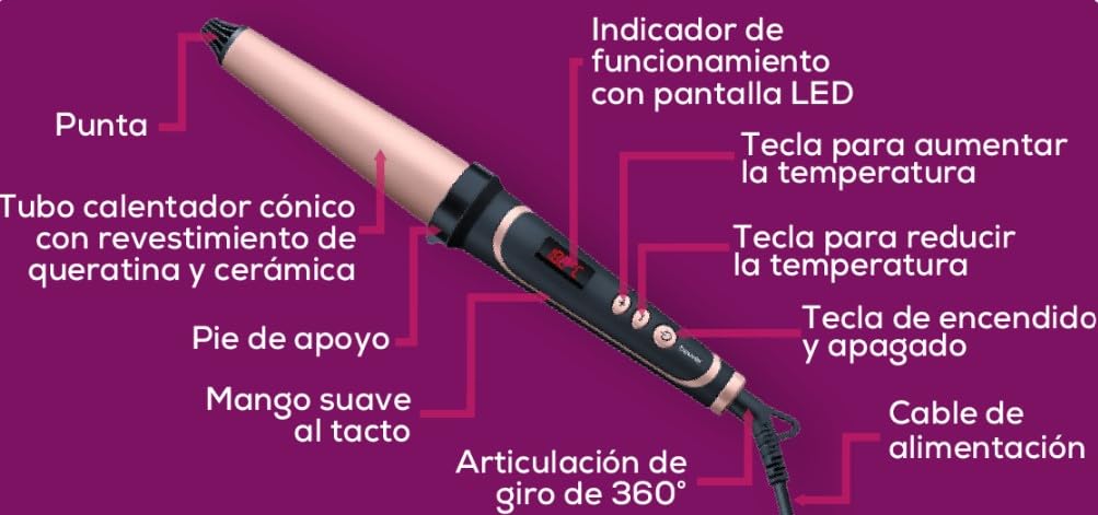 beurer-ht62-rizador-de-pelo-c-nico-25-38-mm-con-revestimiento-de-keratina-y-cer- image 5