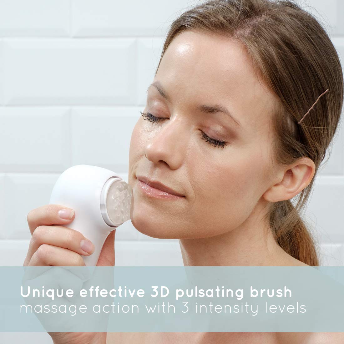 homedics-puret-cepillo-de-limpieza-facial-el-ctrico-recargable-con-3-cabezales-y image 2