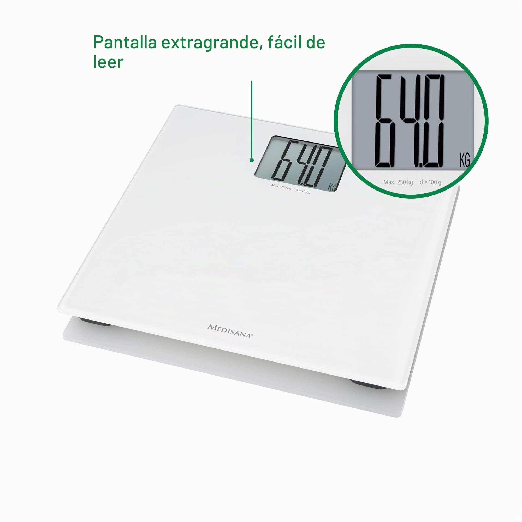 medisana-ps-470-balanza-digital-de-ba-o-xl-de-vidrio-con-pantalla-lcd-extragrand image 4