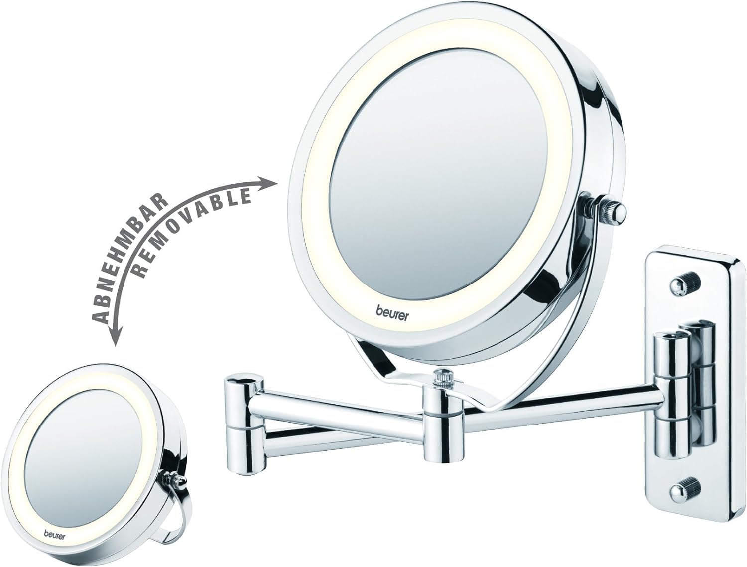 beurer-bs59-espejo-de-maquillaje-con-luz-led-2-en-1-con-aumento-x5-brazo-extensi image 4