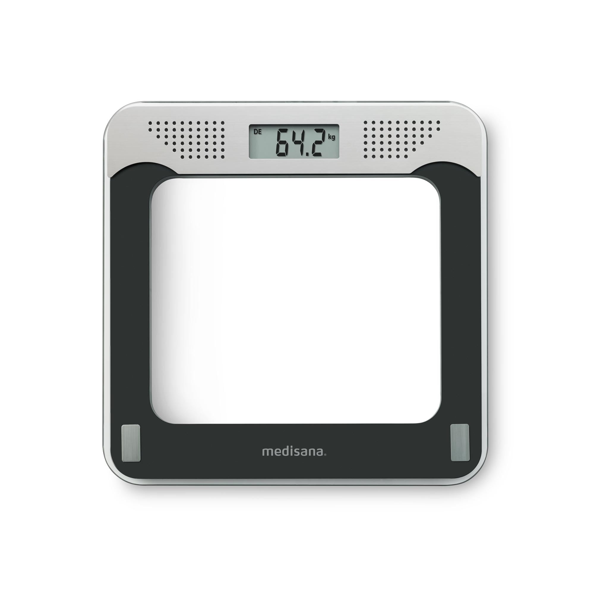 medisana-ps-425-b-scula-digital-de-ba-o-con-salida-de-voz-en-4-idiomas-vidrio-de image 1