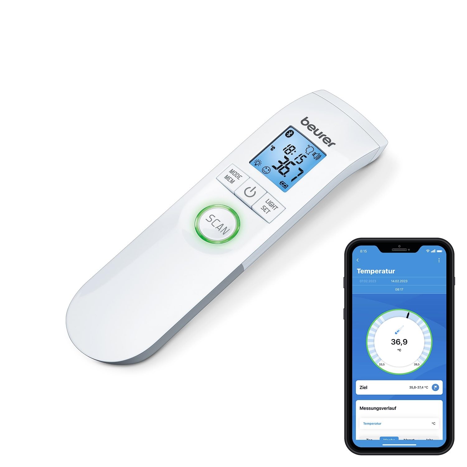 beurer-ft-95-term-metro-cl-nico-de-infrarrojos-sin-contacto-con-bluetooth-y-app- image 1