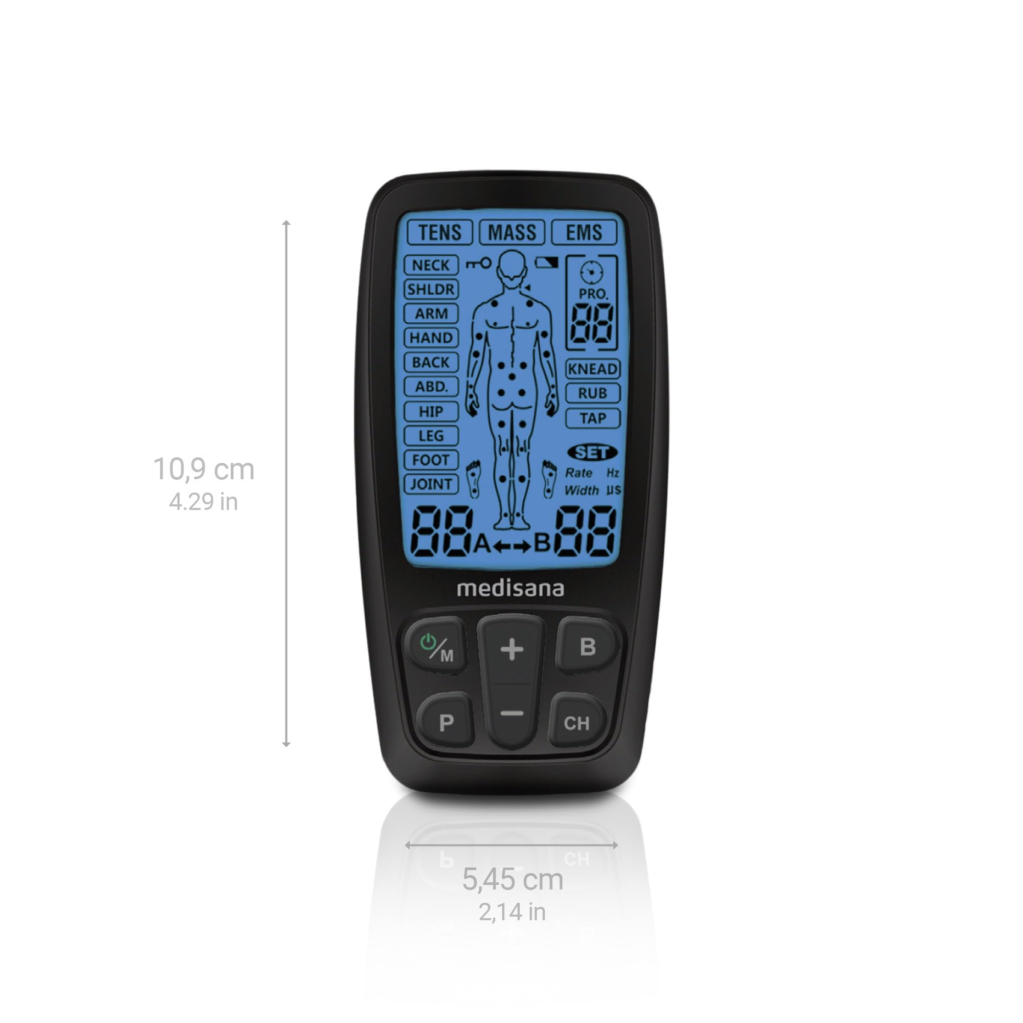 medisana-tt-205-aparato-de-electroestimulaci-n-tens-ems-y-masaje-3-en-1-con-60-p image 2