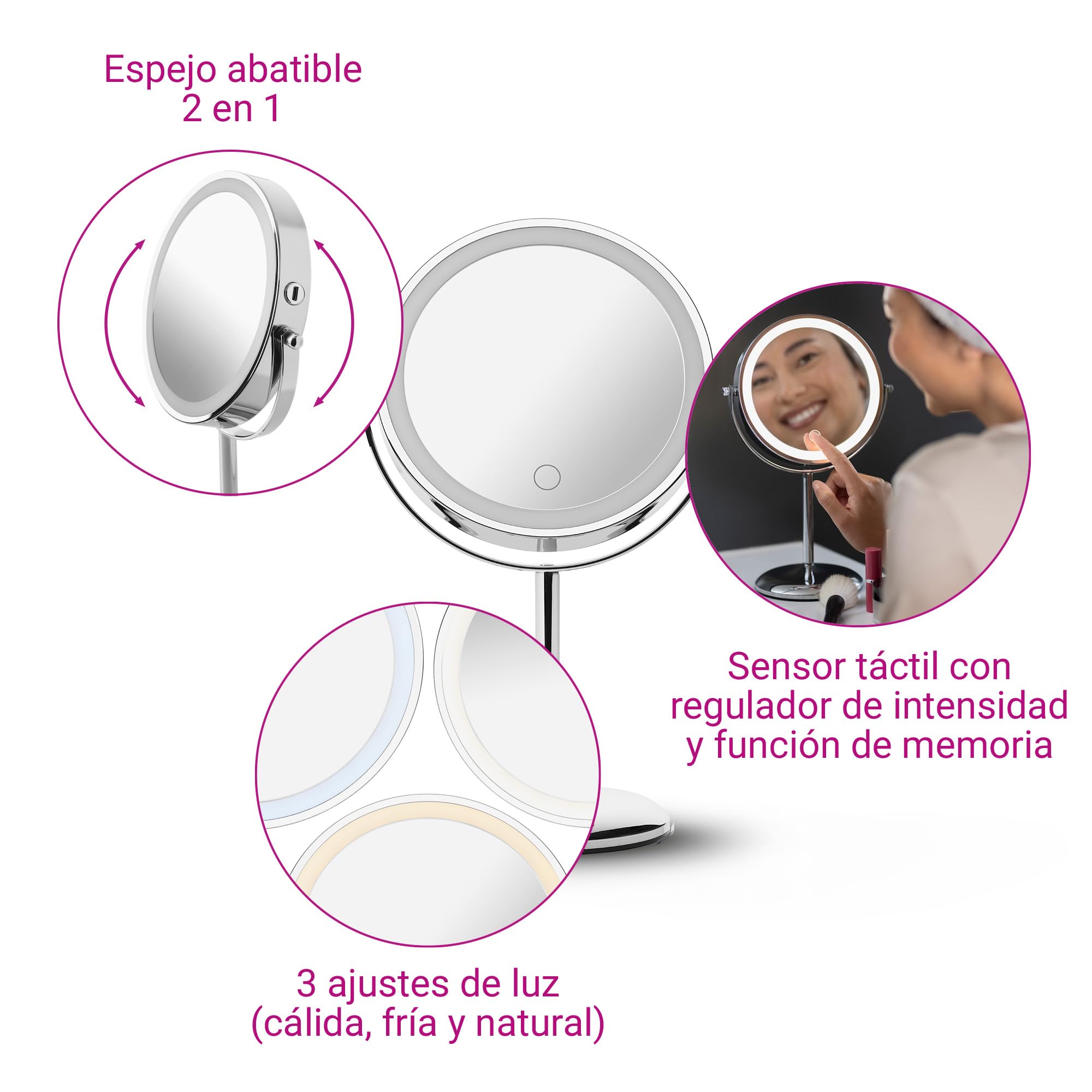 medisana-cm-844-espejo-cosm-tico-de-sobremesa-con-luz-led-anular-de-44-led-aumen image 4