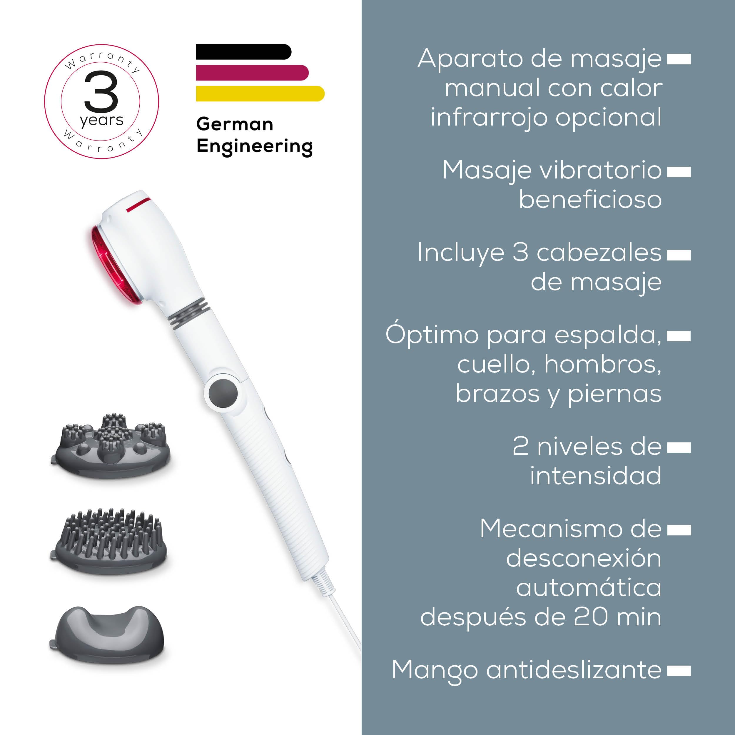 beurer-mg-44-aparato-de-masaje-2en1-con-luz-infrarroja-mango-ajustable-en-3-nive image 6