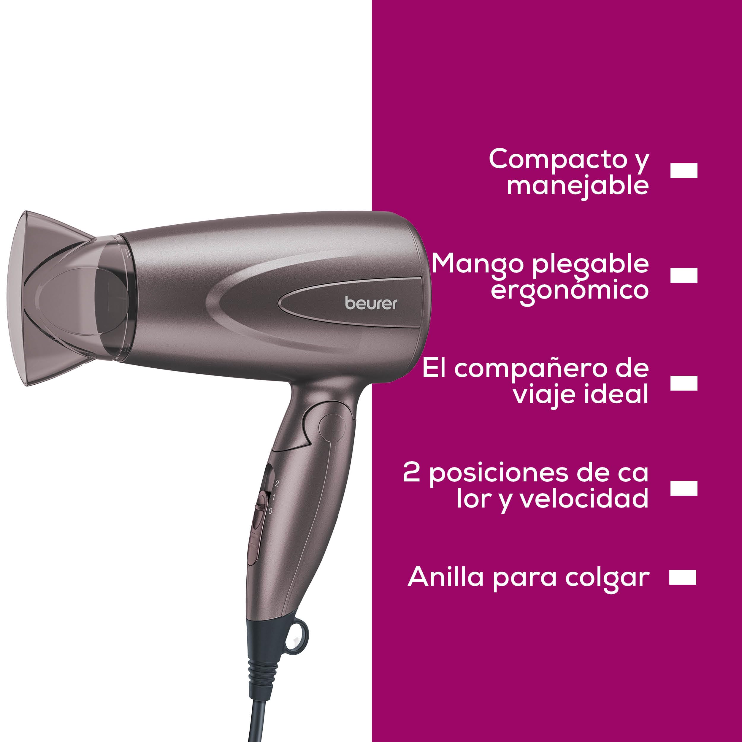 beurer-hc-17-secador-de-pelo-compacto-plegable-de-viaje-1300-w-2-niveles-de-calo image 6