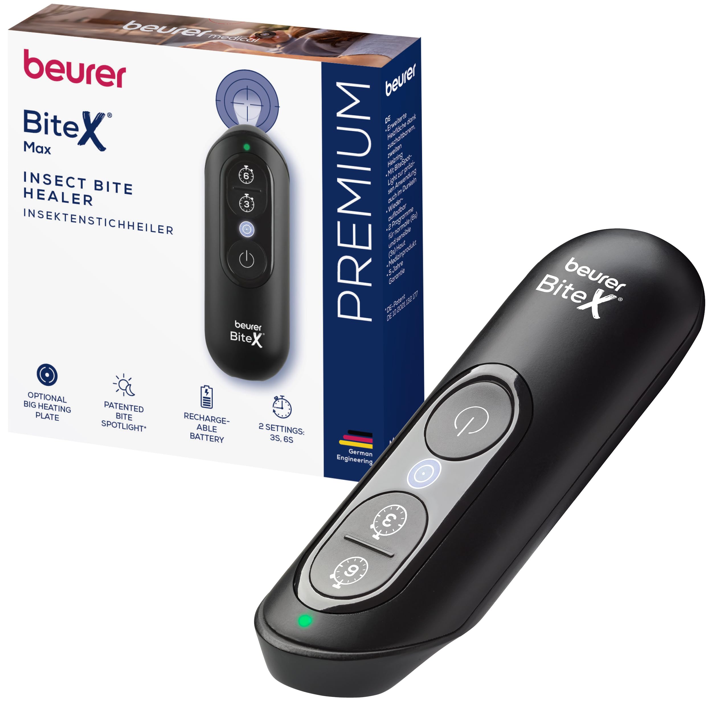 beurer-bitex-max-deep-black-aparato-contra-picaduras-de-insectos-con-calor-super image 1