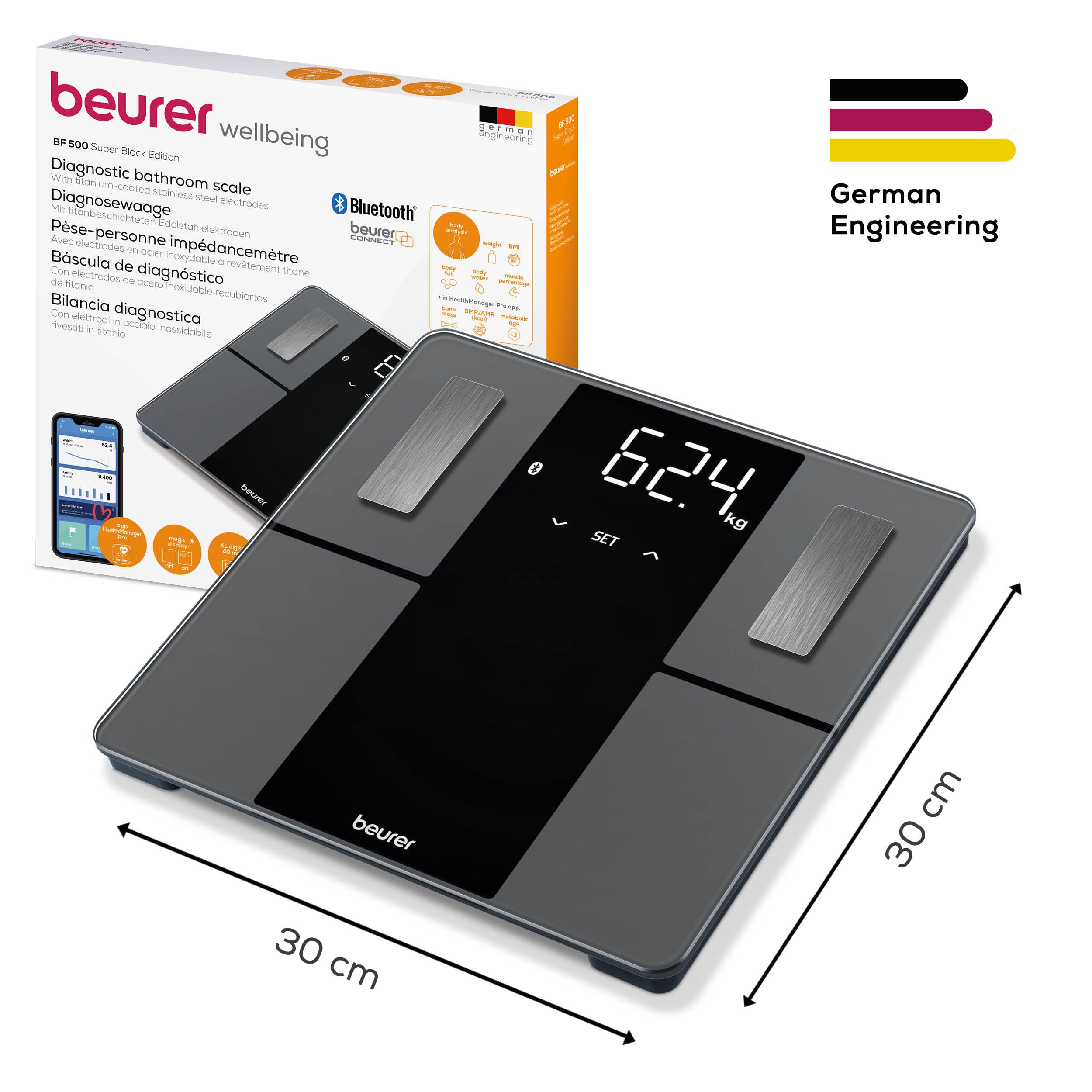beurer-bf-500-b-scula-de-ba-o-digital-con-bluetooth-y-an-lisis-corporal-vidrio-d image 6