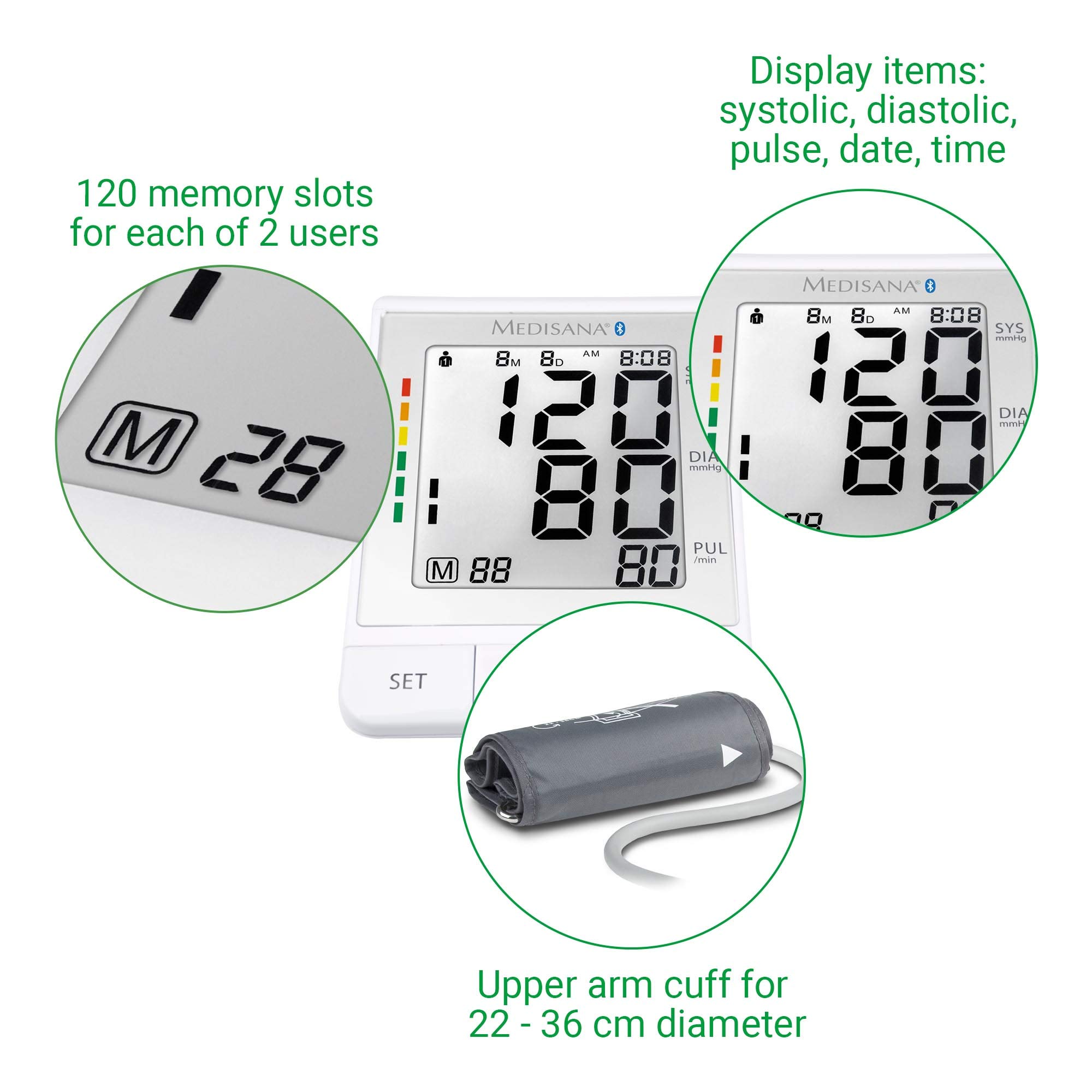 medisana-bu-530-connect-tensi-metro-de-brazo-bluetooth-con-app-escala-de-sem-for image 8