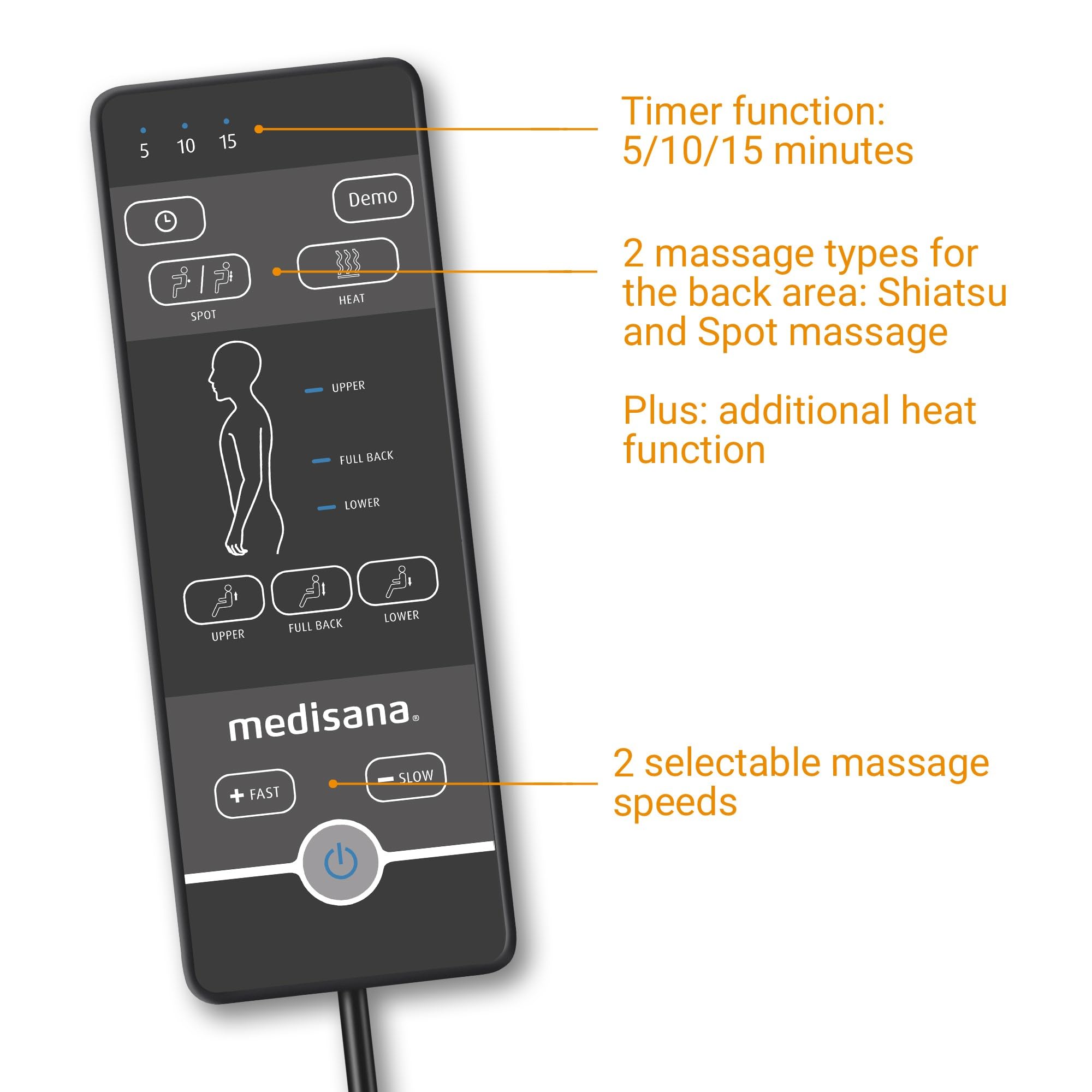 medisana-rc-450-sill-n-de-masaje-shiatsu-2-en-1-con-funci-n-de-calor-masaje-loca image 5