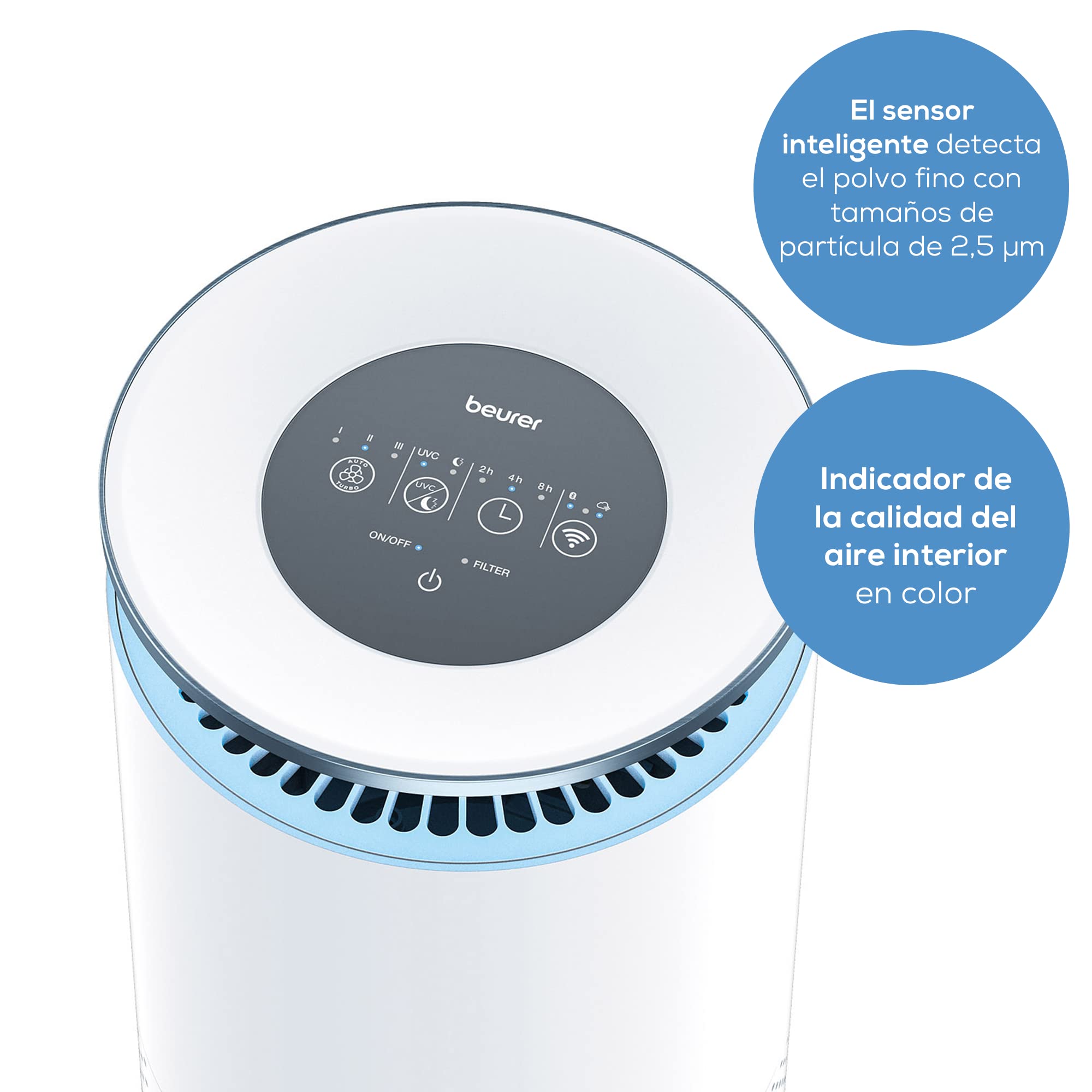 beurer-lr-400-purificador-de-aire-con-control-por-app-filtro-3-capas-hepa-h13-uv image 5