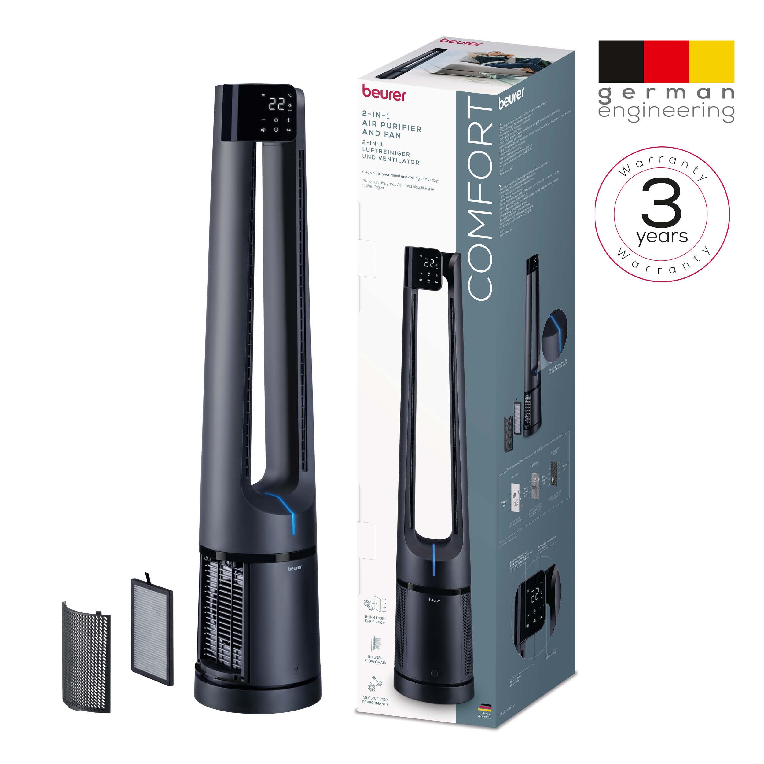beurer-lv-500-pureflow-ventilador-y-purificador-de-aire-2-en-1-con-filtro-hepa-h image 6