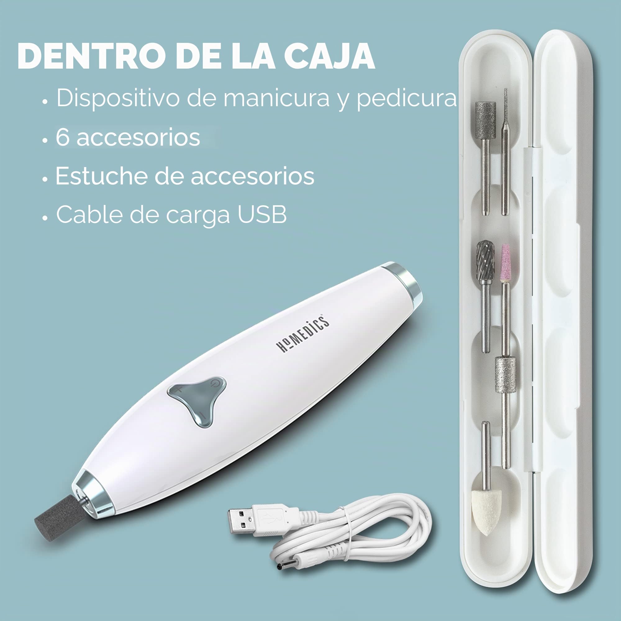 homedics-man-1700-eu-set-de-manicura-y-pedicura-el-ctrico-6-en-1-de-lujo-con-6-a image 8