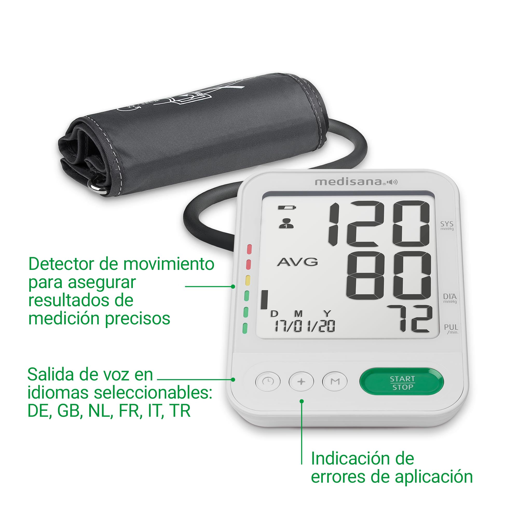 medisana-bu-586-voice-tensi-metro-de-brazo-con-salida-de-voz-escala-semaf-rica-s image 5