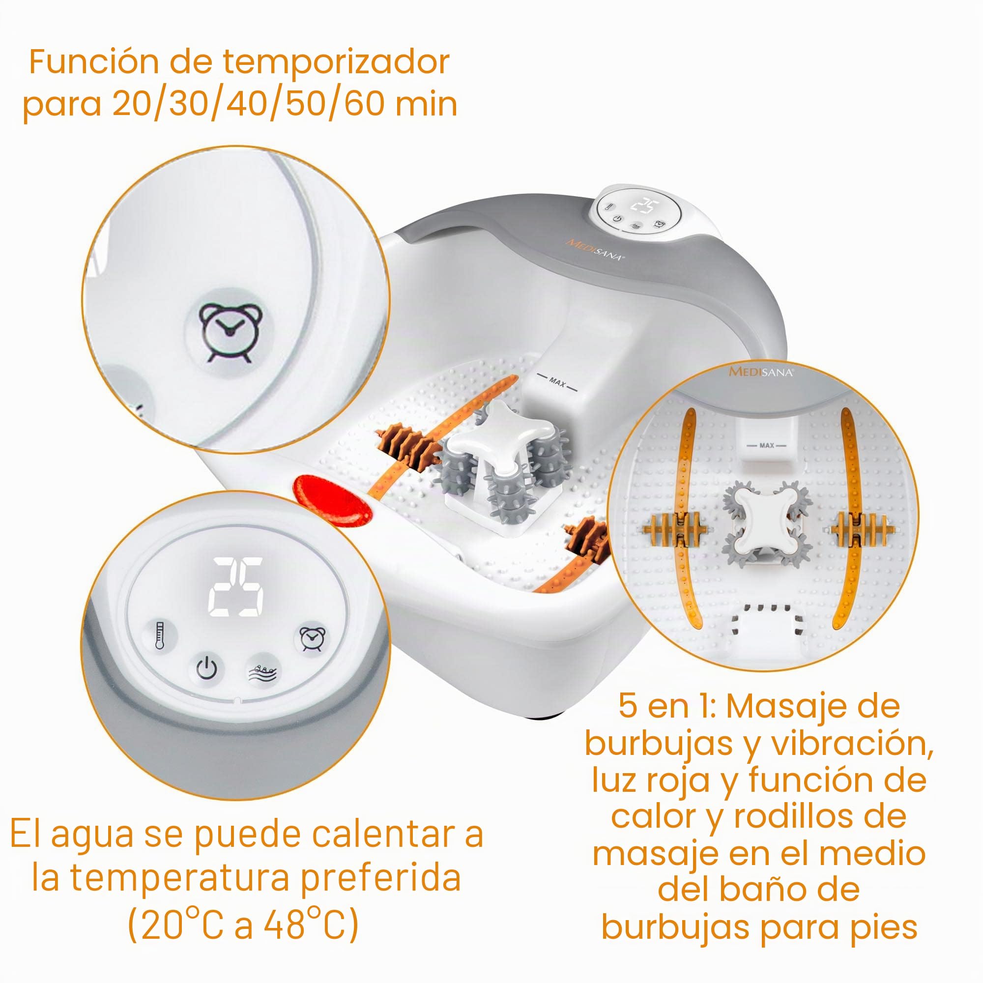 medisana-fs-885-spa-de-pies-3-en-1-con-calor-masaje-de-burbujas-y-vibraci-n-pedi image 4