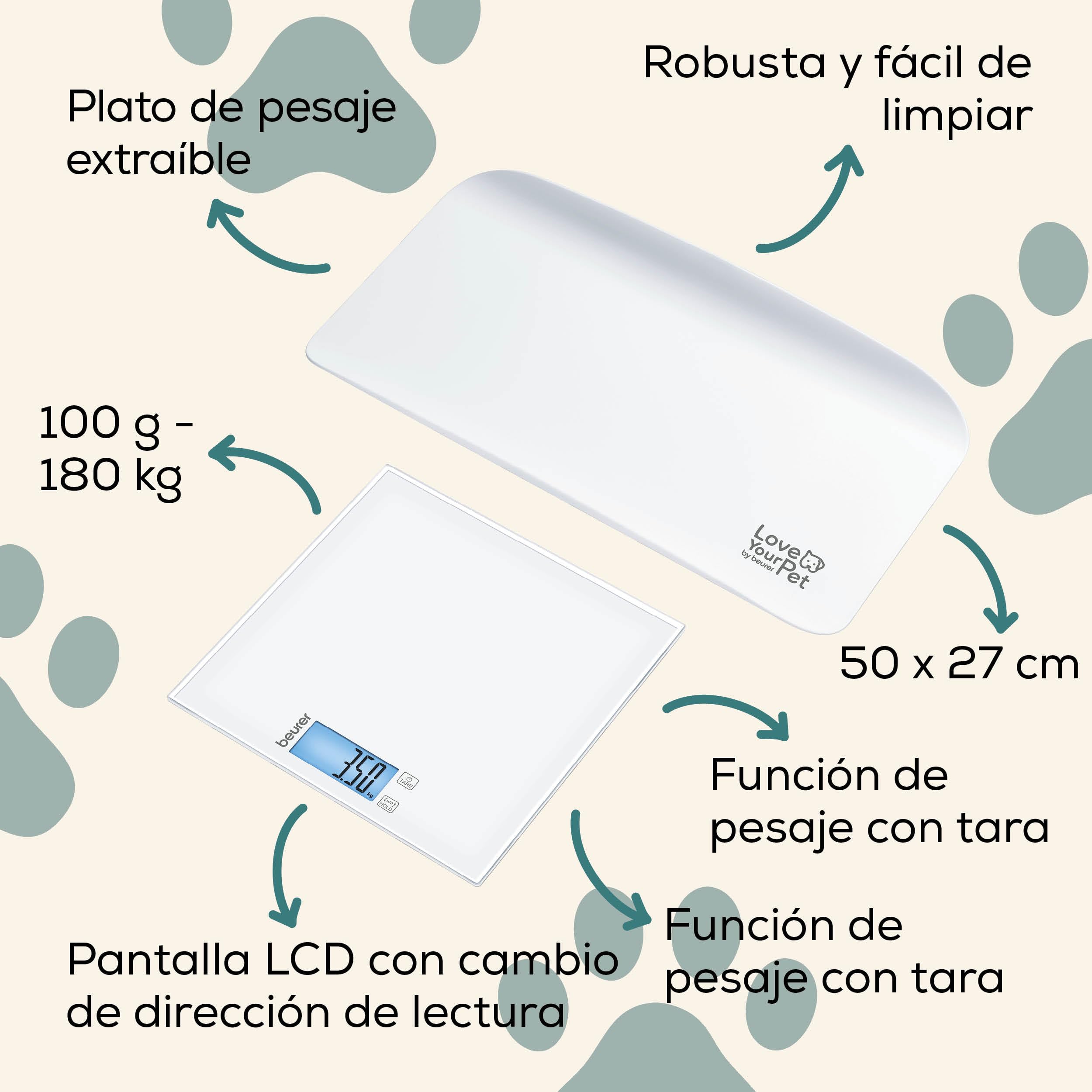 beurer-love-your-pet-b-scula-polly-para-mascotas-y-personas-plato-de-pesaje-extr image 6