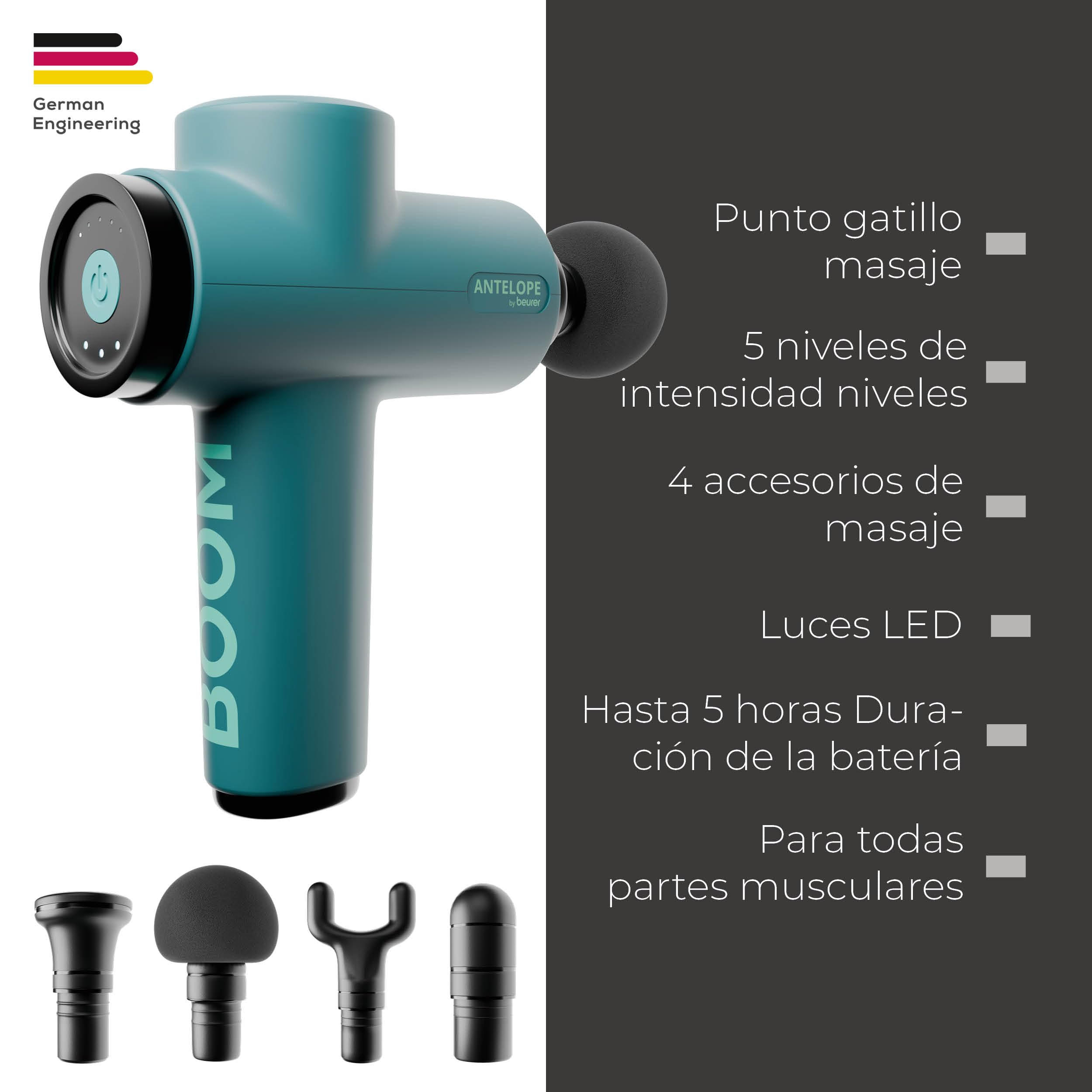 beurer-antelope-boom-pistola-de-masaje-muscular-compacta-4-cabezales-5-niveles-d image 7