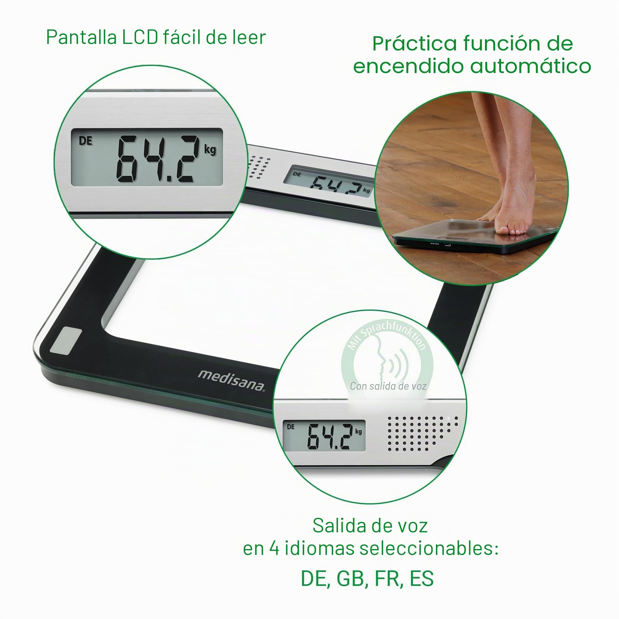 medisana-ps-425-b-scula-digital-de-ba-o-con-salida-de-voz-en-4-idiomas-vidrio-de image 4