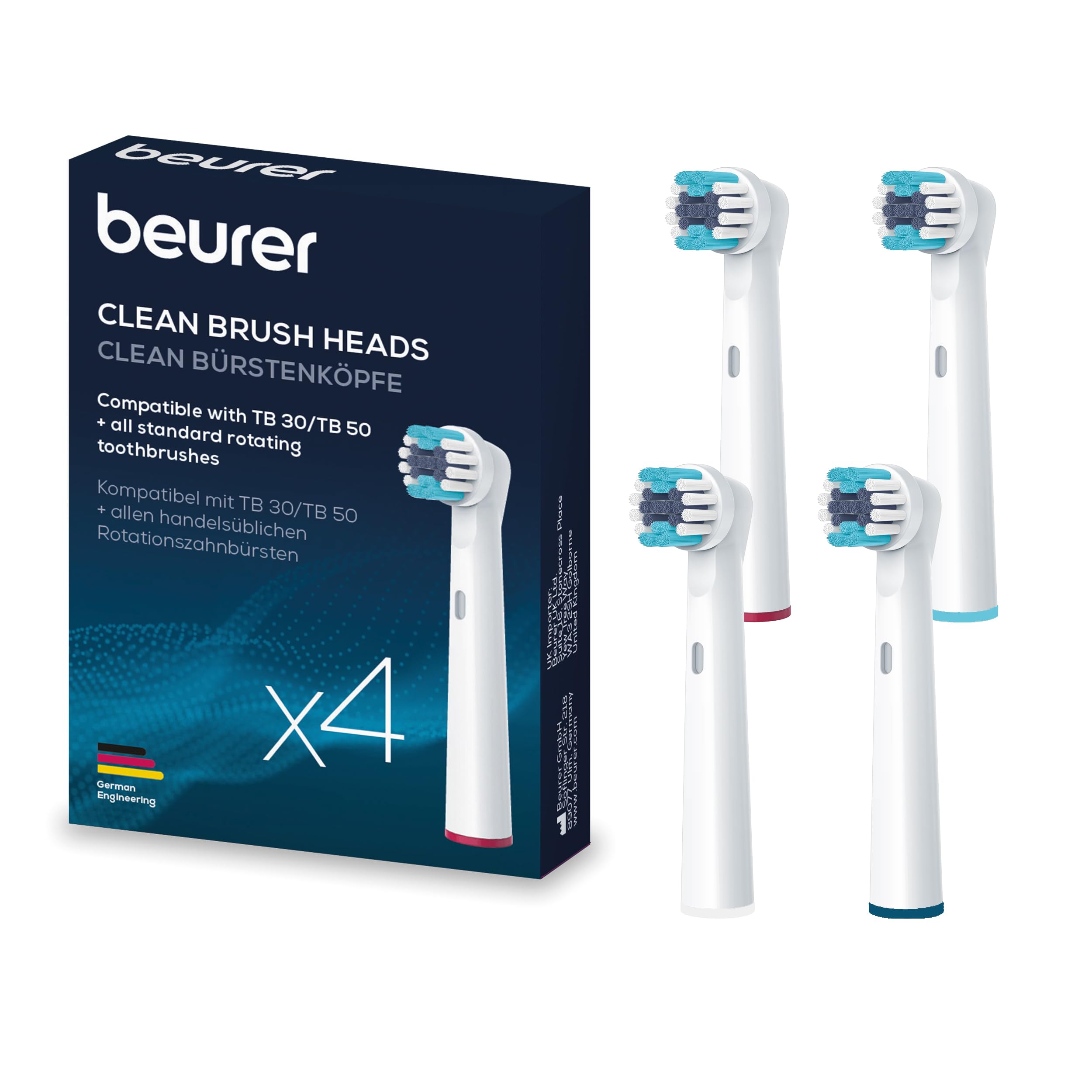 beurer-tb-30-50-cabezales-de-cepillo-de-dientes-el-ctrico-clean-pack-de-4-recamb image 1