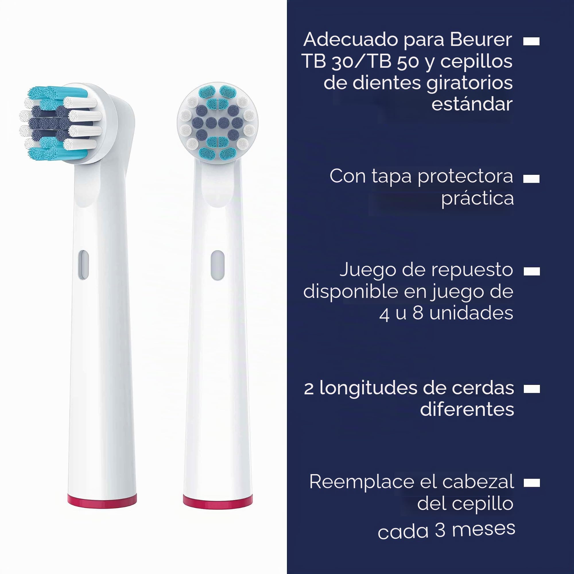 beurer-tb-30-50-cabezales-de-cepillo-de-dientes-el-ctrico-clean-pack-de-4-recamb image 7