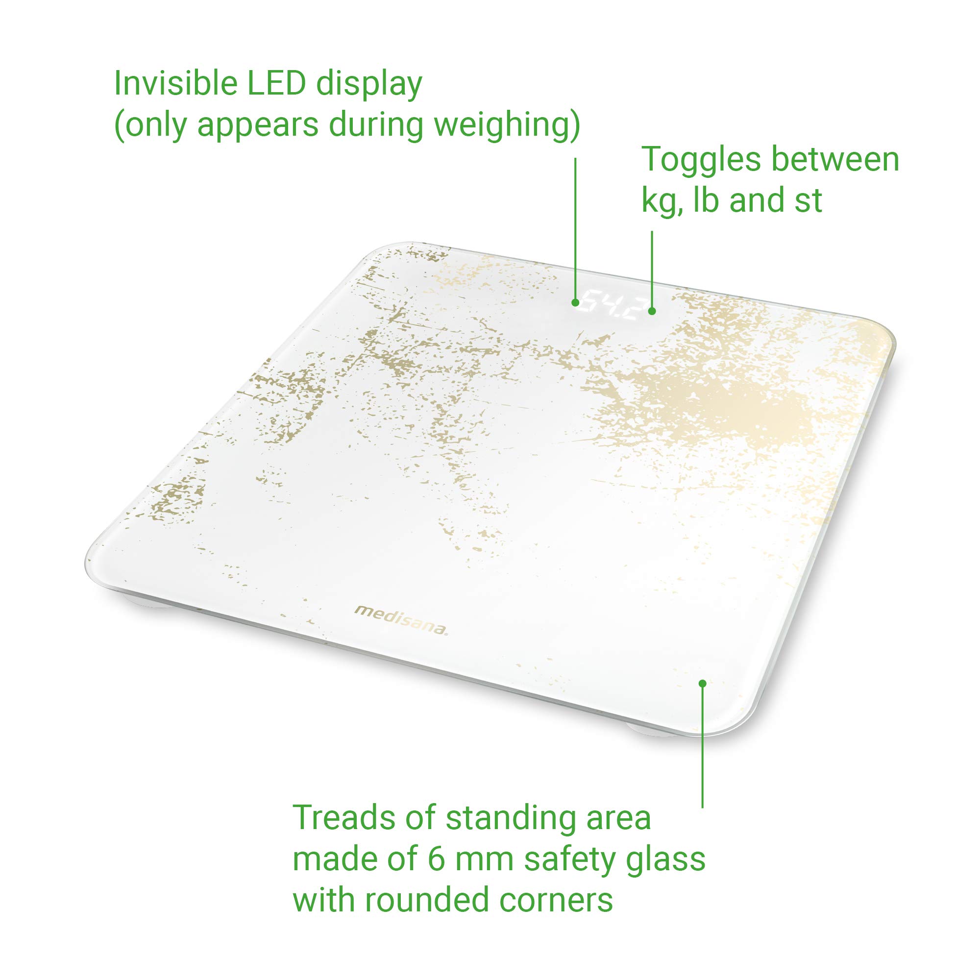 medisana-ps-436-b-scula-de-ba-o-digital-de-vidrio-hasta-180-kg-pantalla-led-invi image 5