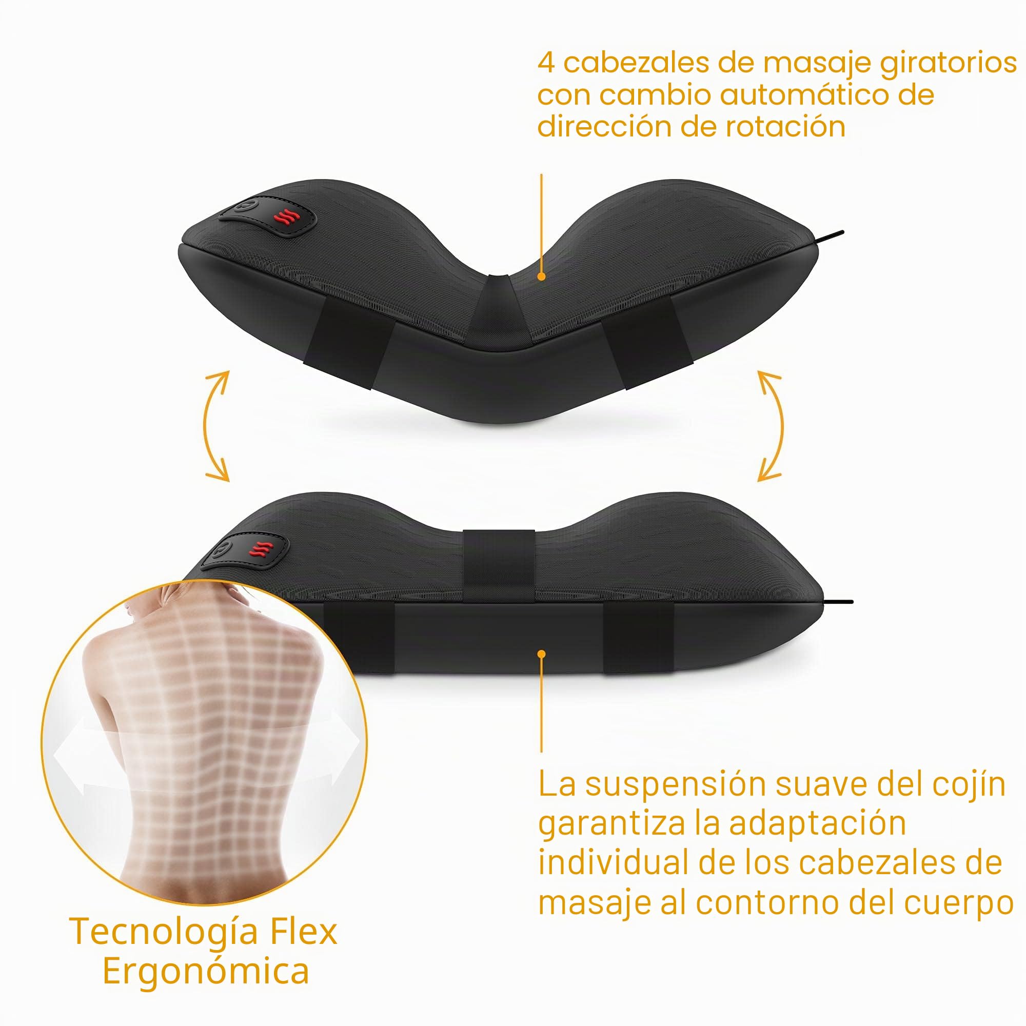 medisana-cl-300-coj-n-de-masaje-shiatsu-con-funci-n-de-calor-y-4-cabezales-girat image 4