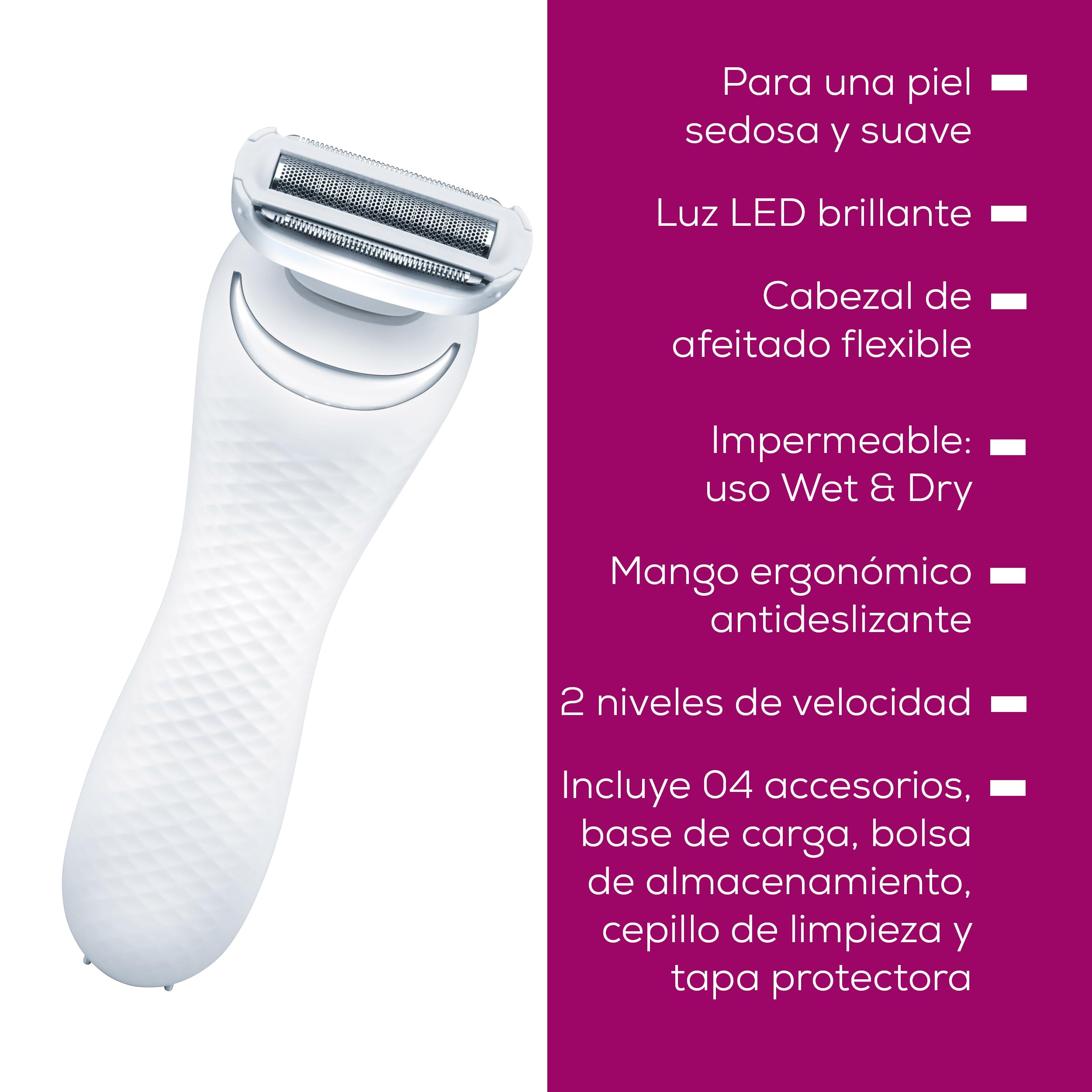 beurer-hl-36-afeitadora-el-ctrica-femenina-en-seco-y-h-medo-4-accesorios-cabezal image 6