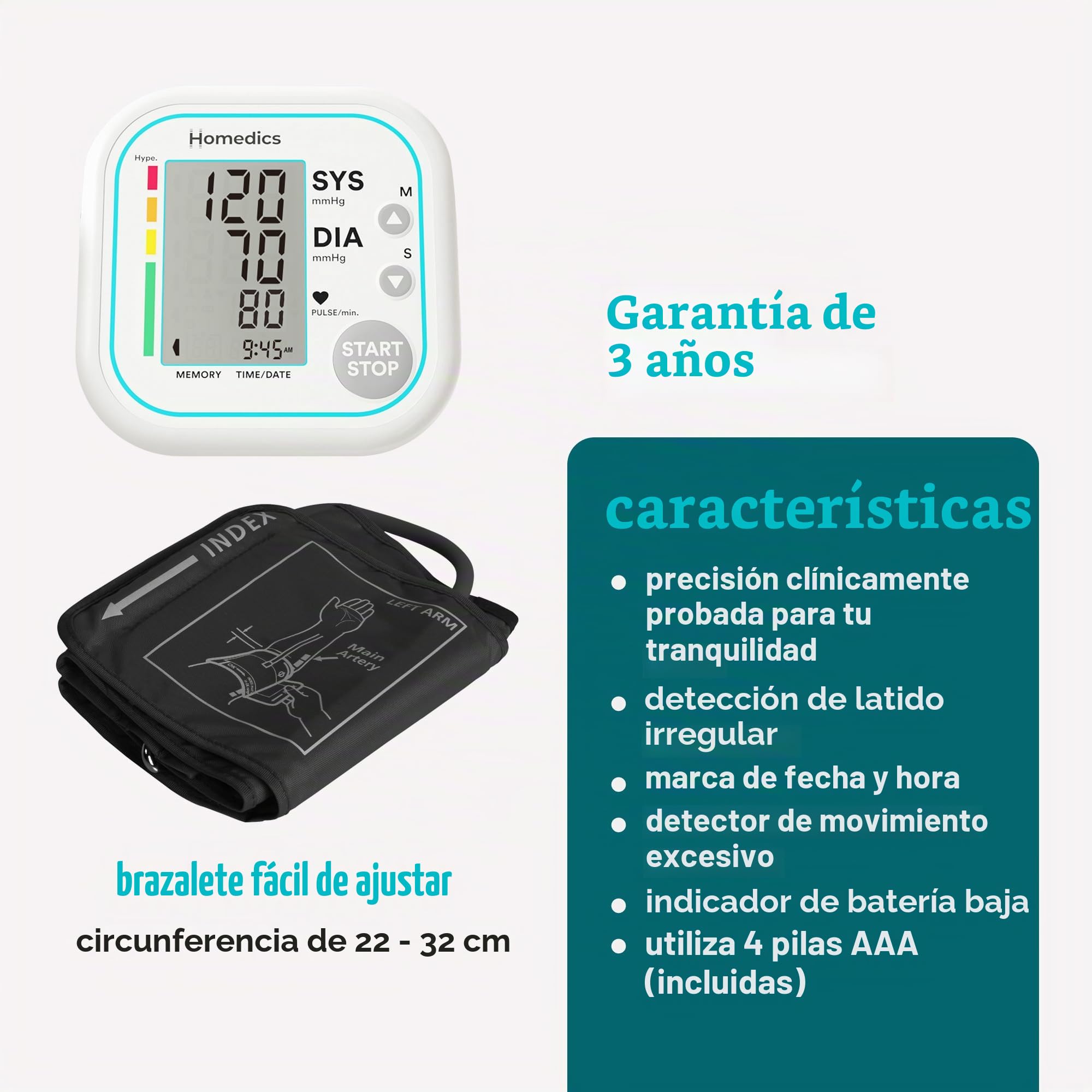 homedics-monitor-de-presi-n-arterial-autom-tico-de-brazo-detecci-n-de-latidos-ir image 6