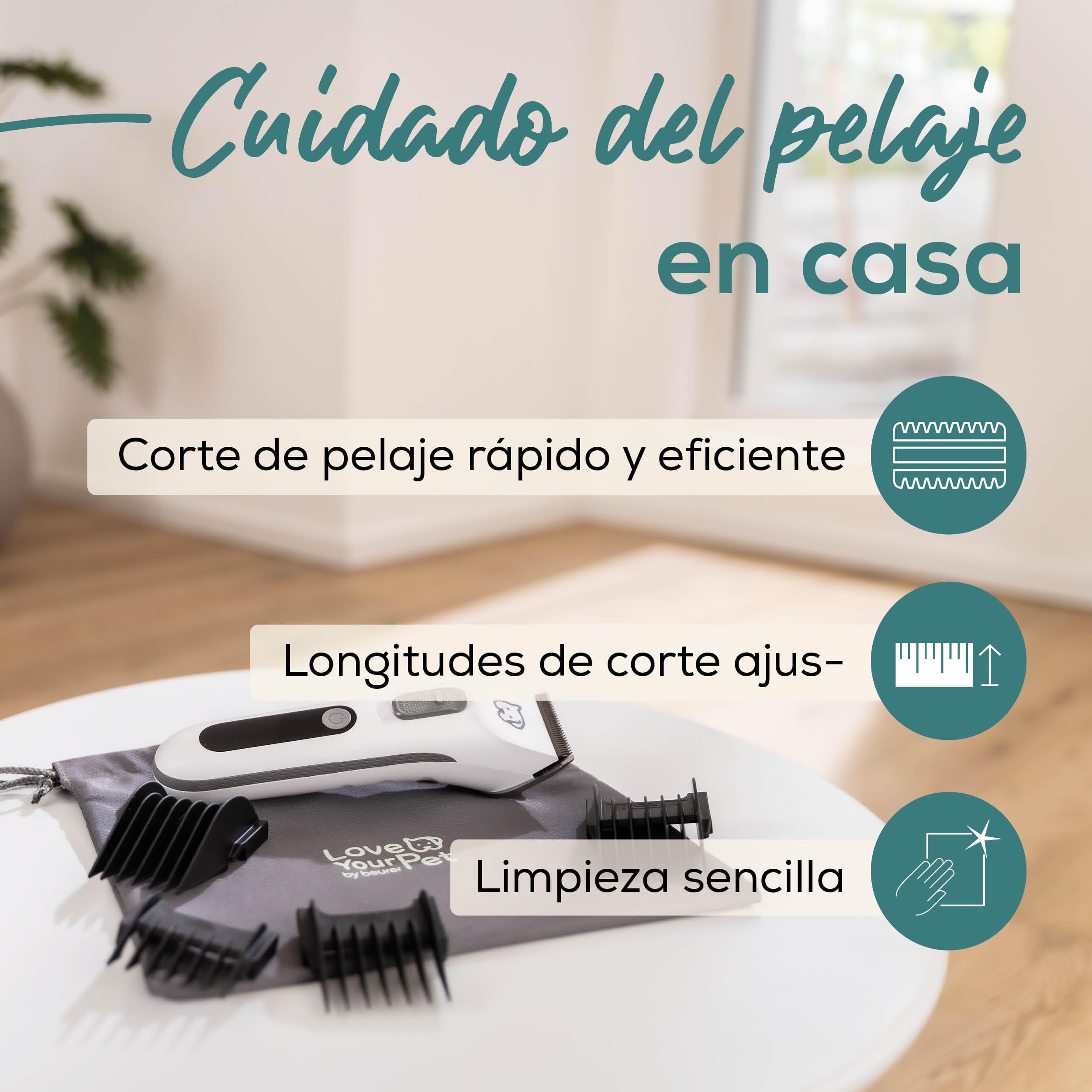 beurer-love-your-pet-recortadora-fluffy-cortapelos-silencioso-para-perros-y-gato image 3
