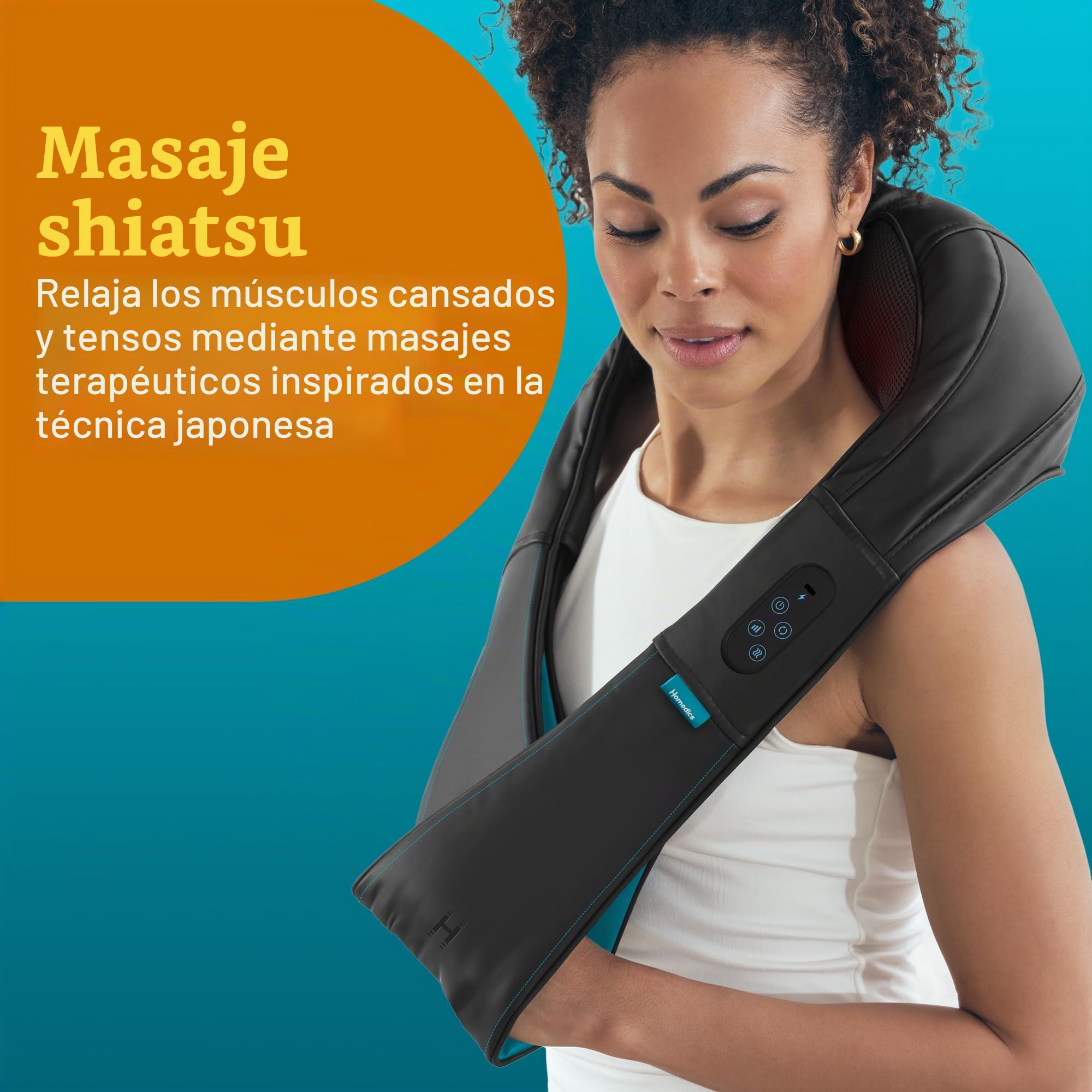 homedics-masajeador-de-cuello-shiatsu-sin-cable-con-calor-4-nodos-de-masaje-3-in image 4