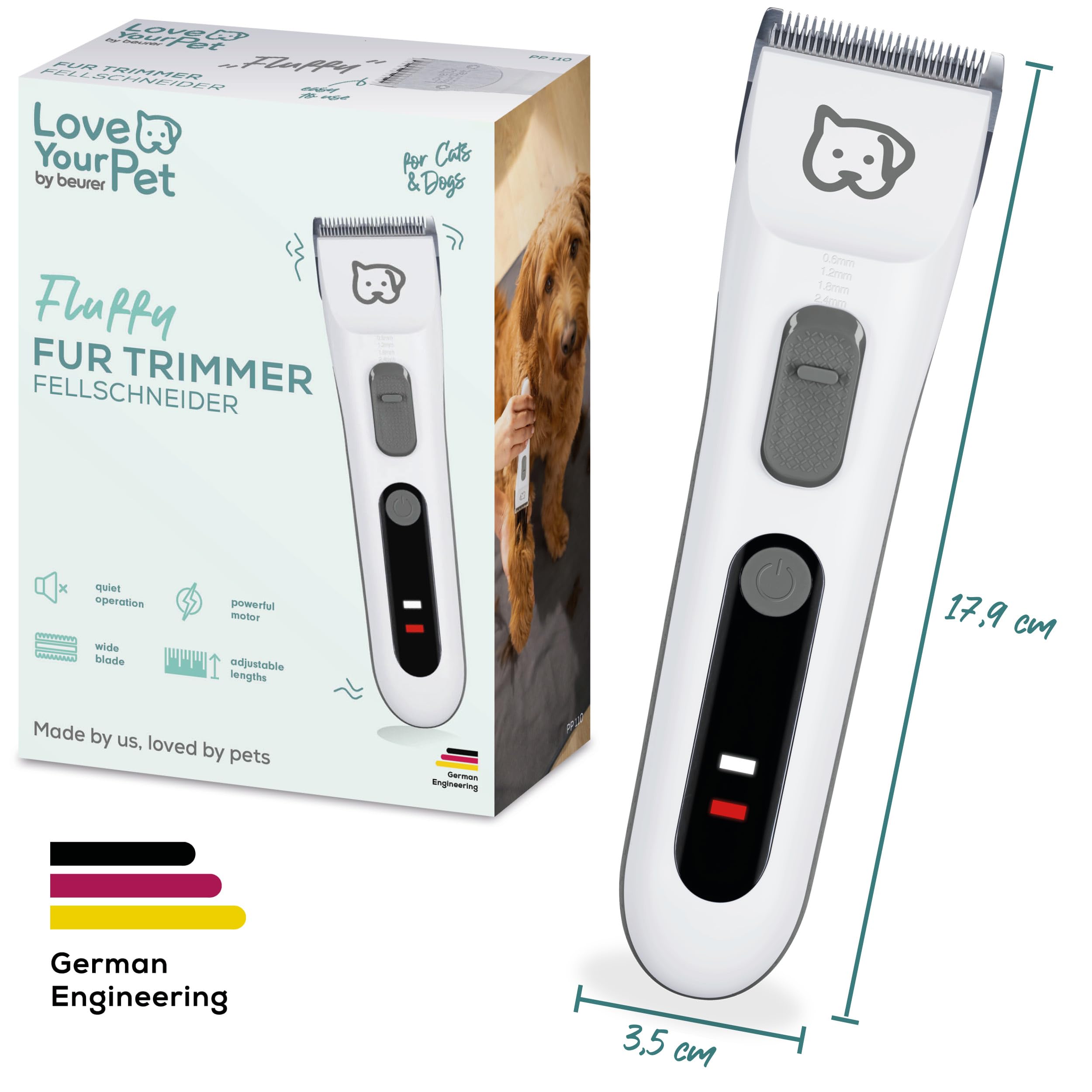 beurer-love-your-pet-recortadora-fluffy-cortapelos-silencioso-para-perros-y-gato image 8
