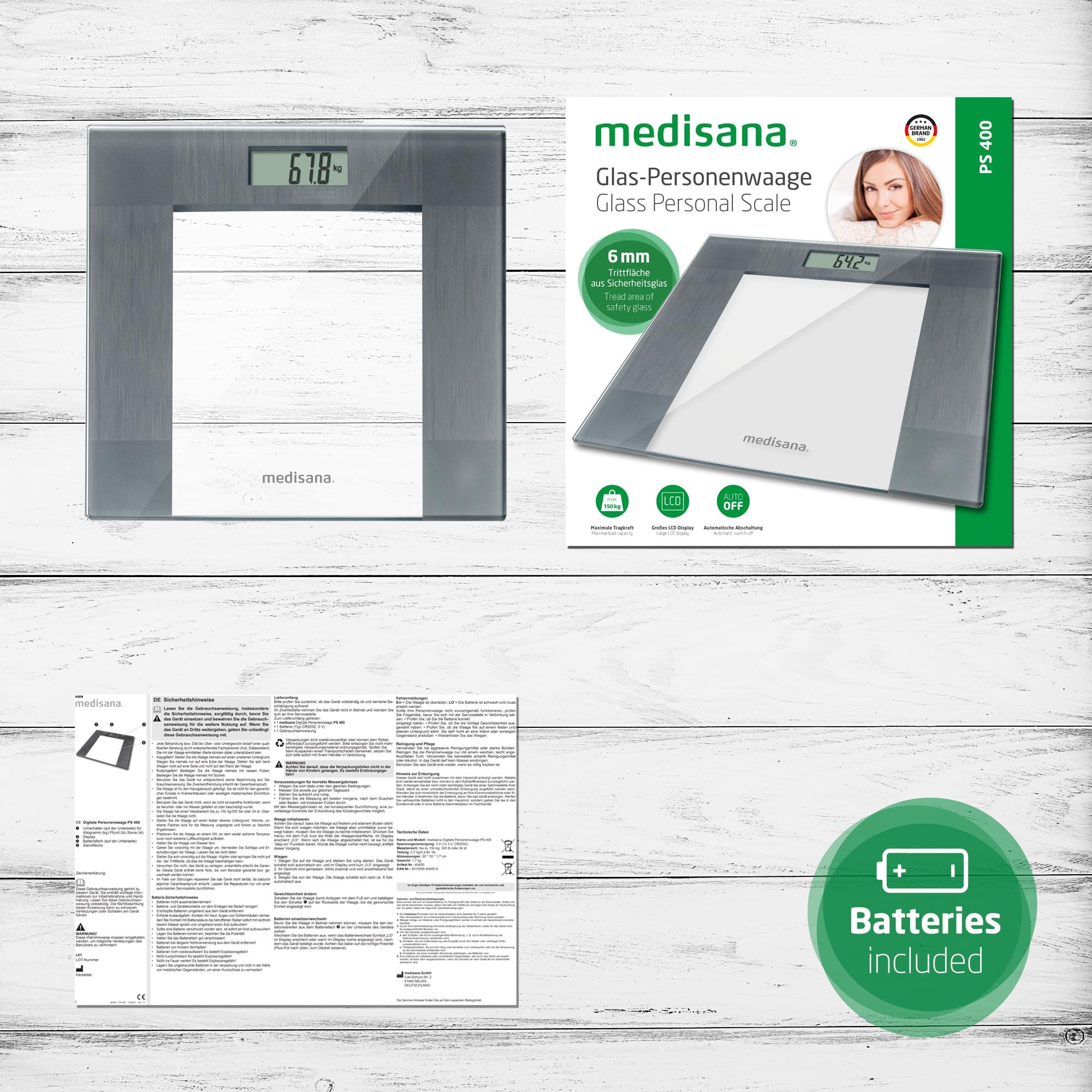 medisana-ps-400-b-scula-de-ba-o-digital-corporal-plana-sensores-de-galgas-extens image 6