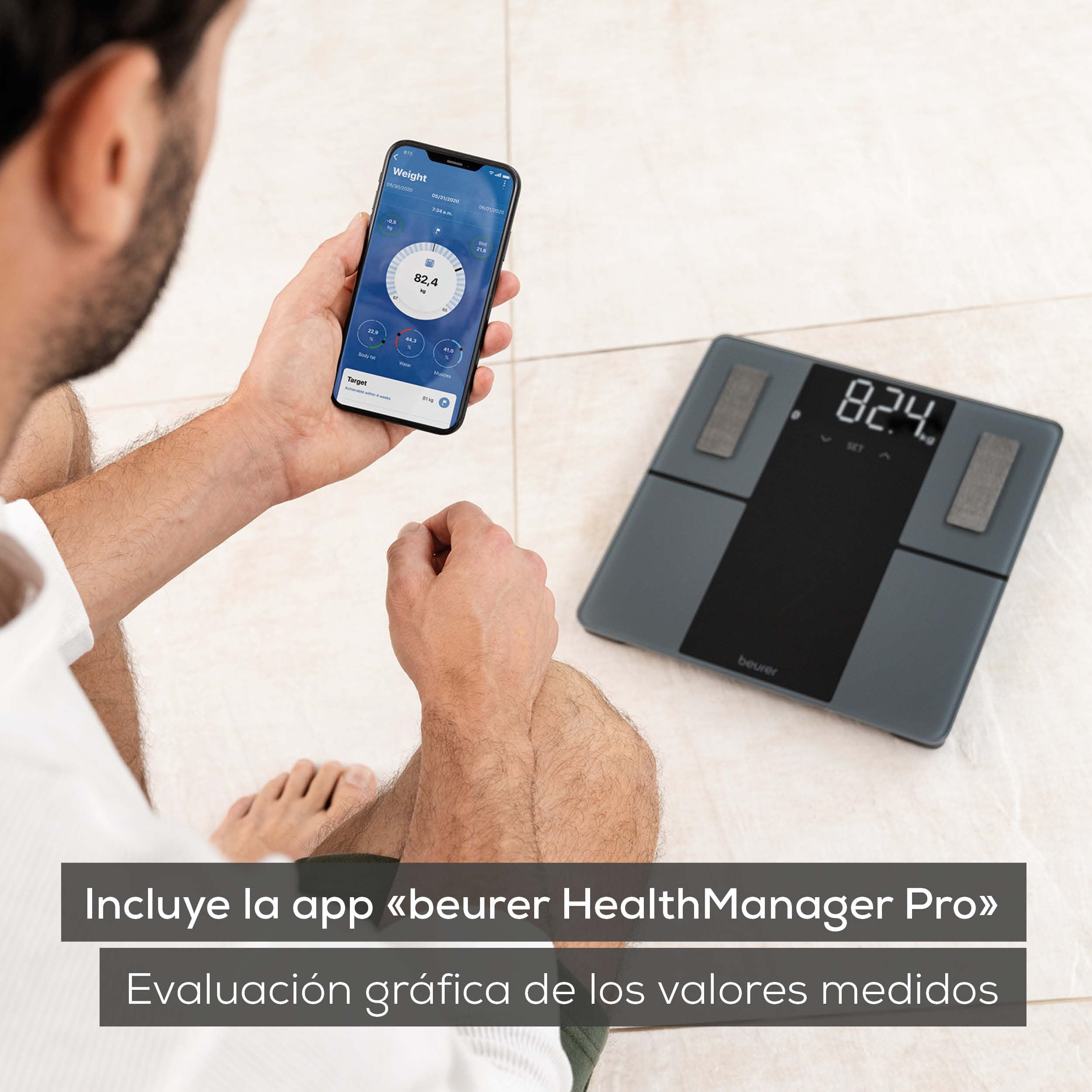 beurer-bf-500-b-scula-de-ba-o-digital-con-bluetooth-y-an-lisis-corporal-vidrio-d image 3