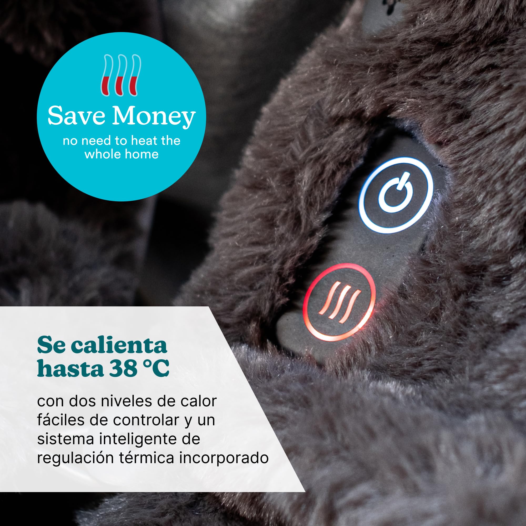 homedics-cosy-cordless-chal-manta-calefactable-inal-mbrico-con-2-niveles-de-calo image 4