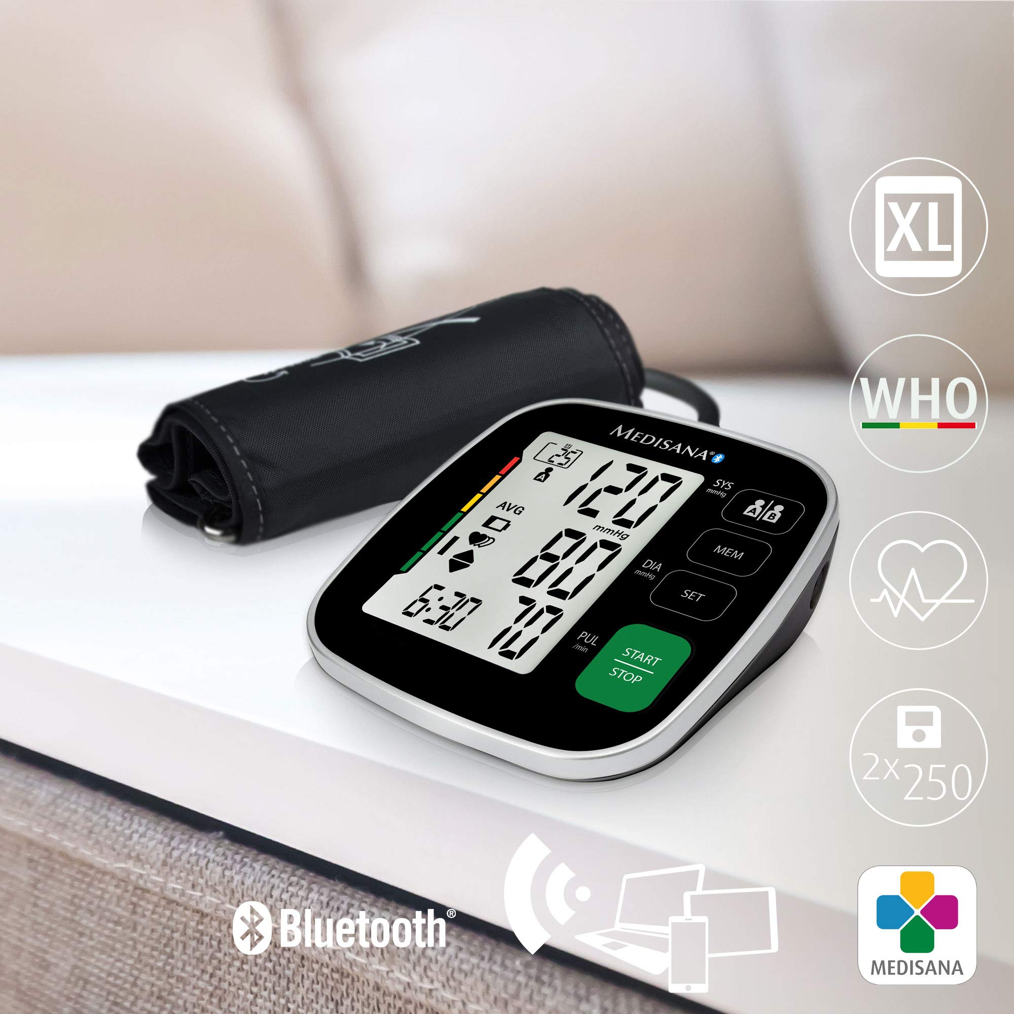 medisana-bu-546-connect-tensi-metro-de-brazo-digital-con-250-memorias-manguito-x image 5