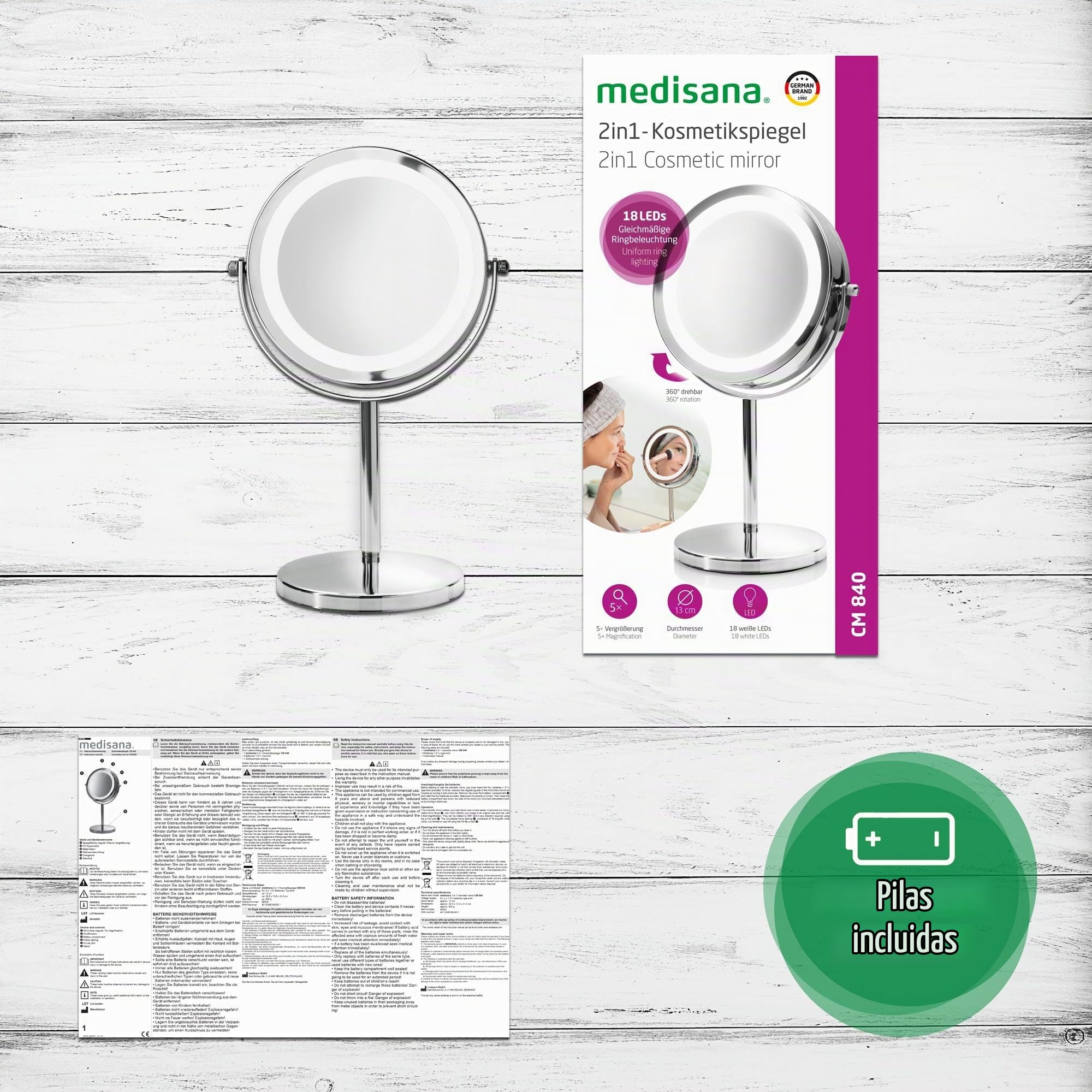 medisana-cm-840-espejo-de-maquillaje-con-iluminaci-n-led-de-18-luces-aumento-5x- image 6