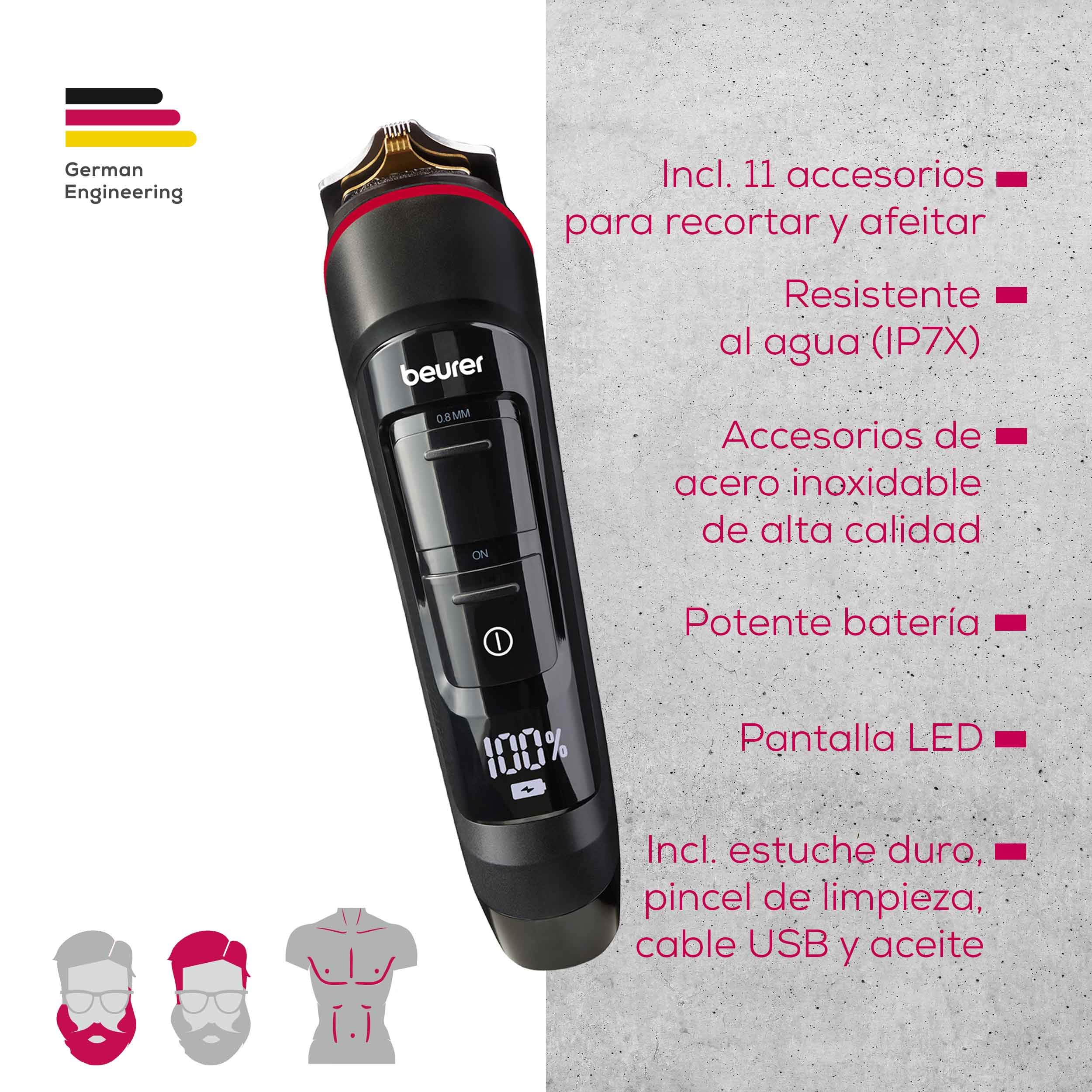 beurer-mn9x-multigroomer-recortador-y-afeitadora-corporal-todo-en-uno-con-11-acc image 7
