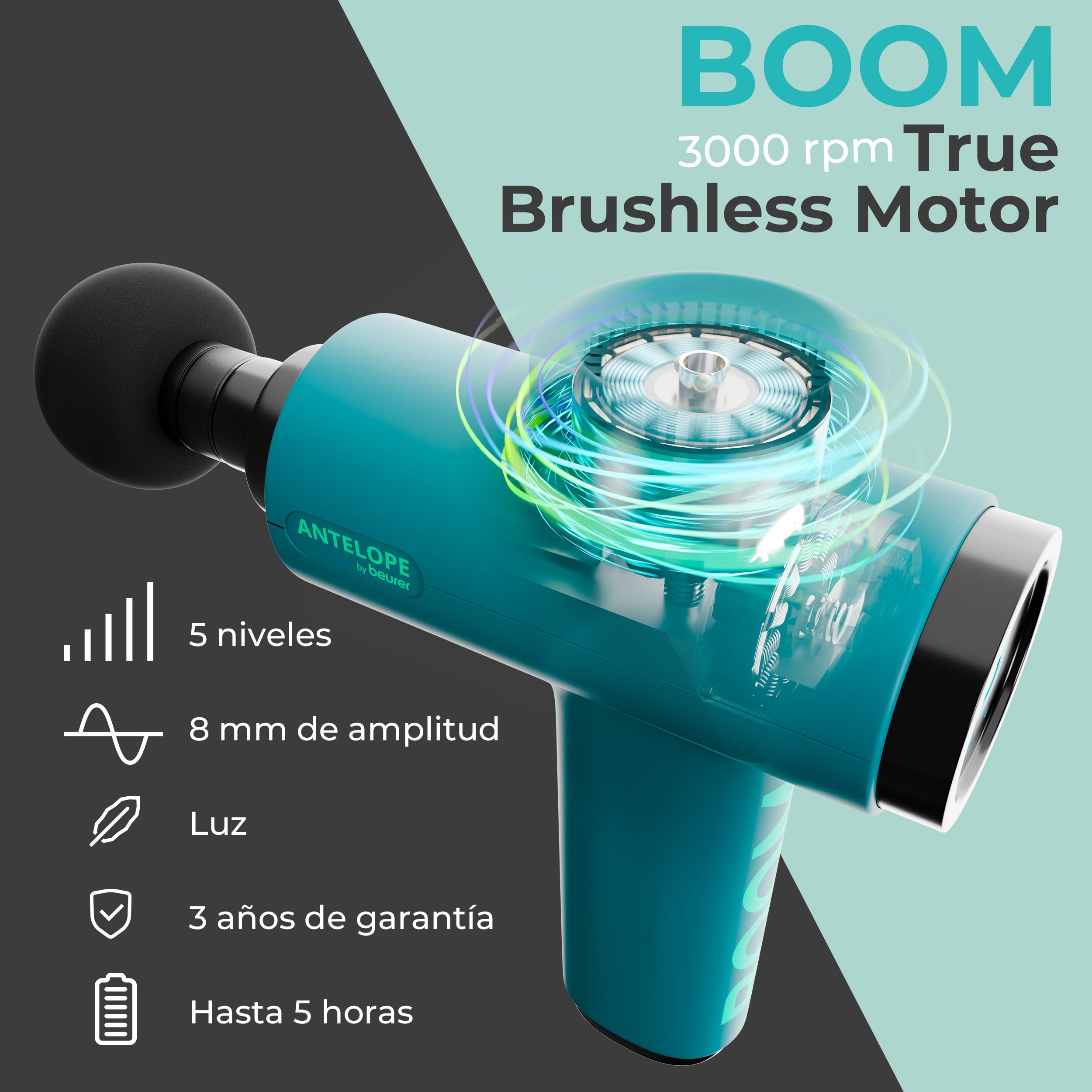 beurer-antelope-boom-pistola-de-masaje-muscular-compacta-4-cabezales-5-niveles-d image 3