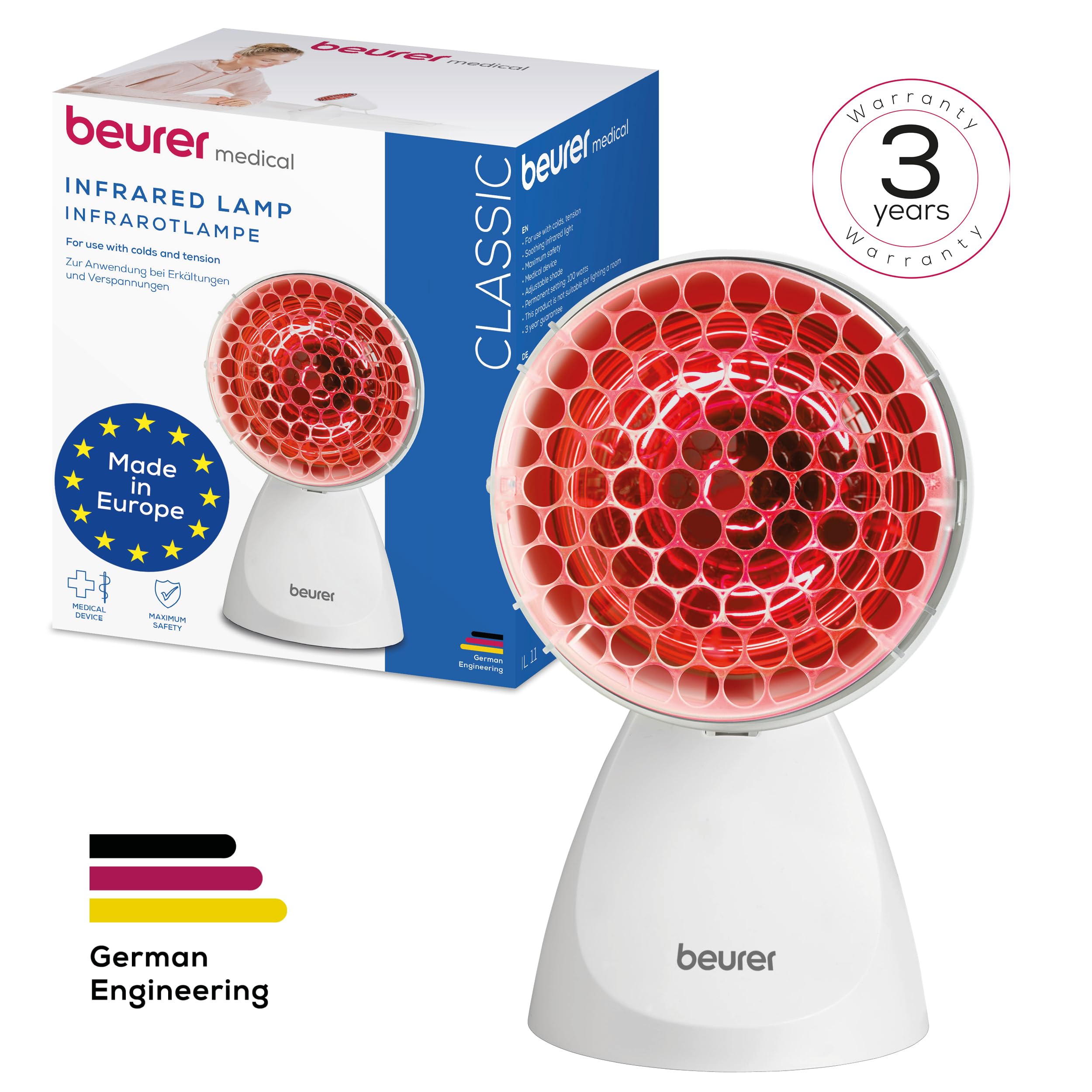beurer-il-11-l-mpara-de-infrarrojos-100-w-dispositivo-m-dico-con-rejilla-protect image 5