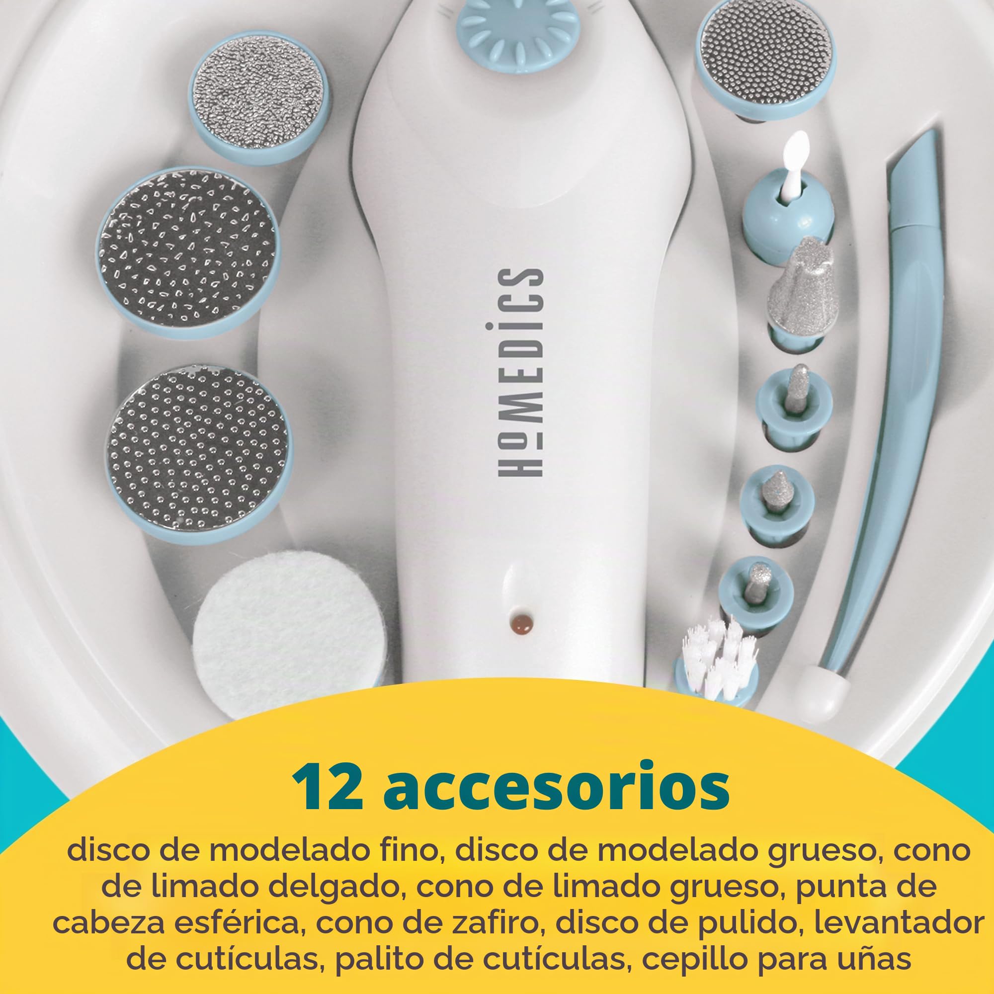 homedics-set-de-manicura-y-pedicura-con-12-accesorios-ba-era-de-hidromasaje-y-ro image 3