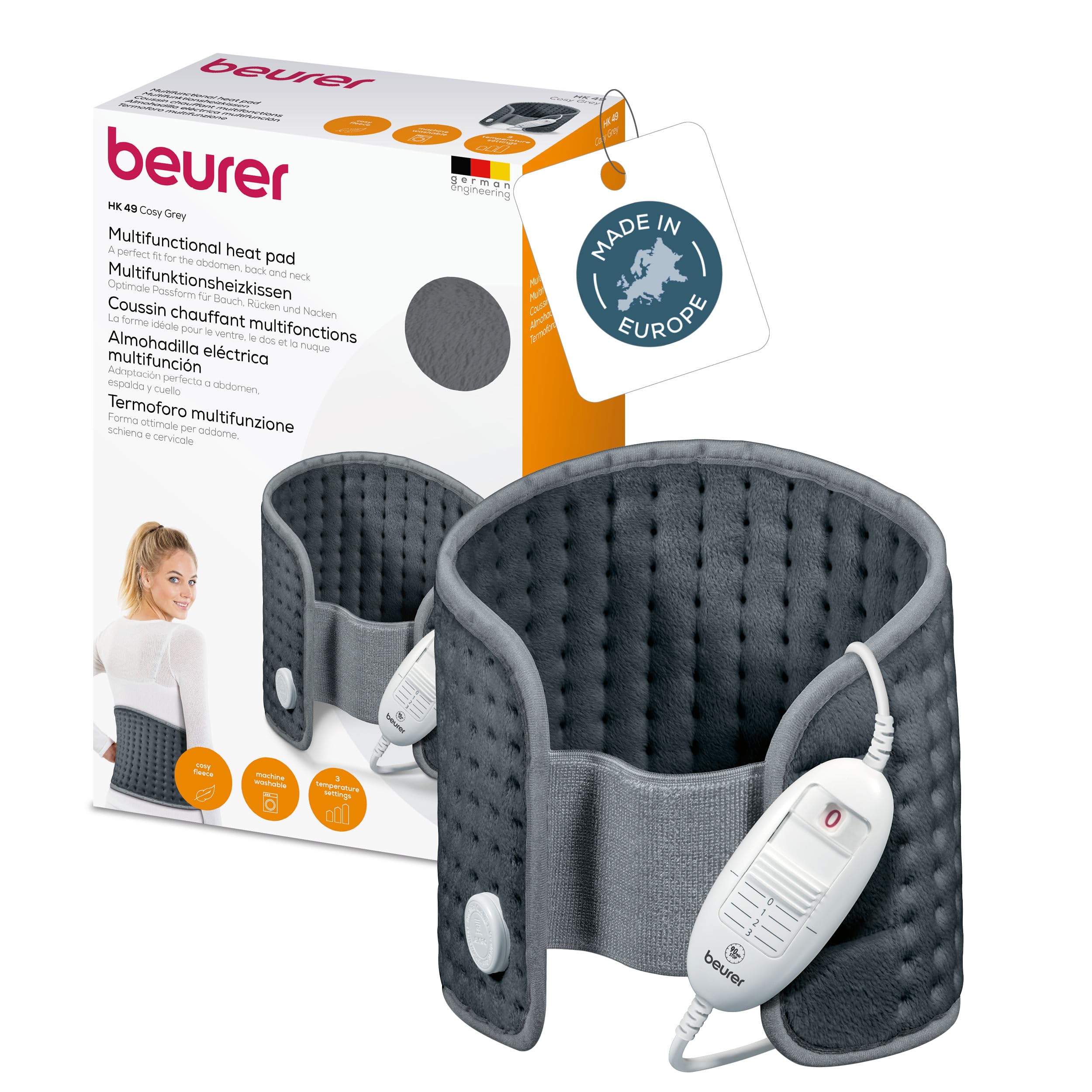 beurer-hk-49-cosy-almohadilla-el-ctrica-con-banda-el-stica-y-velcro-3-niveles-de image 1